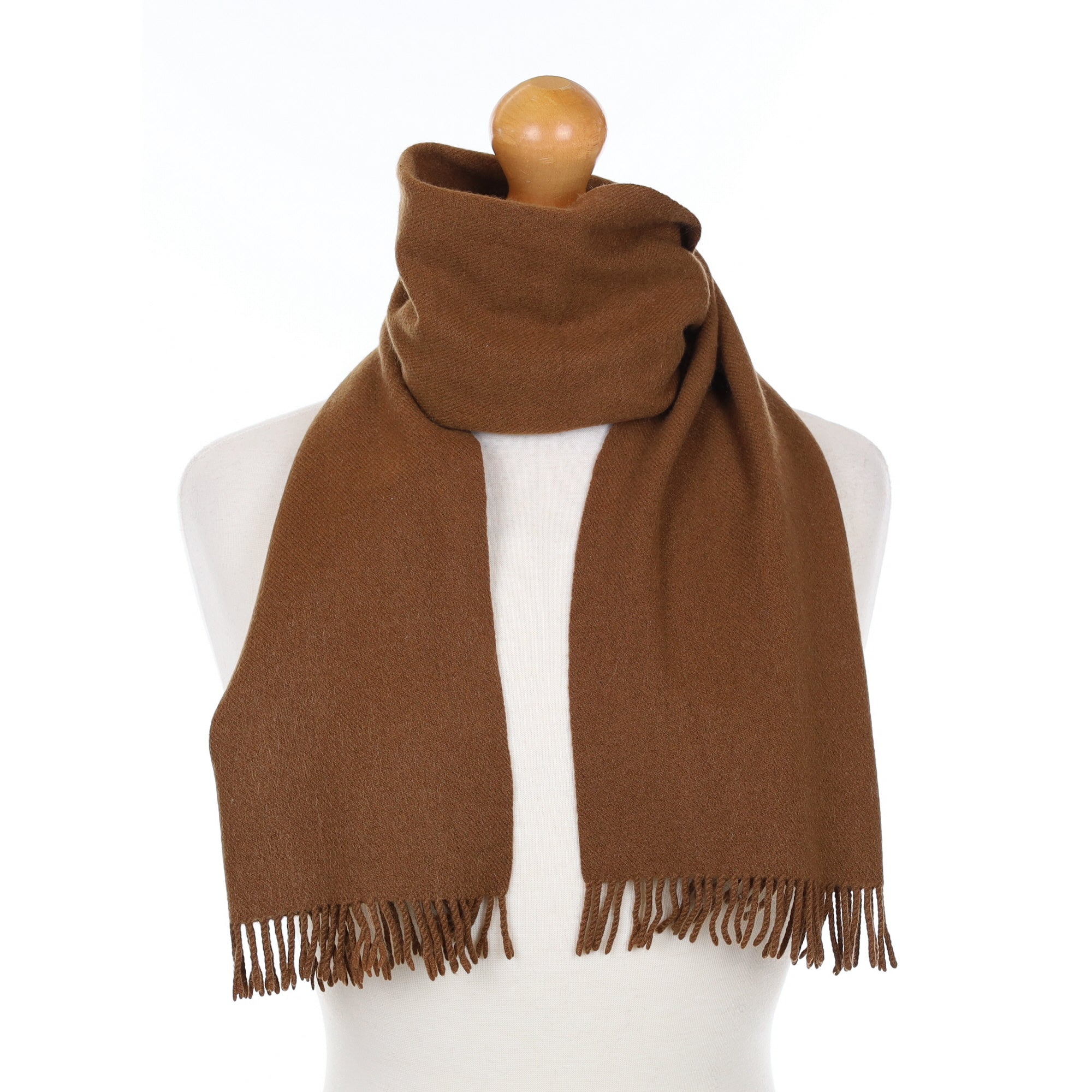 Turftan Brown Cashmere Woven Scarf