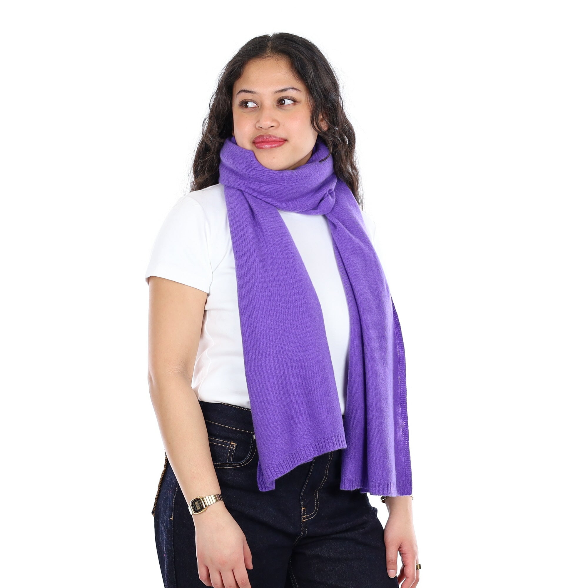 Brand New Periwinkle Purple Recycled Cashmere Wrap