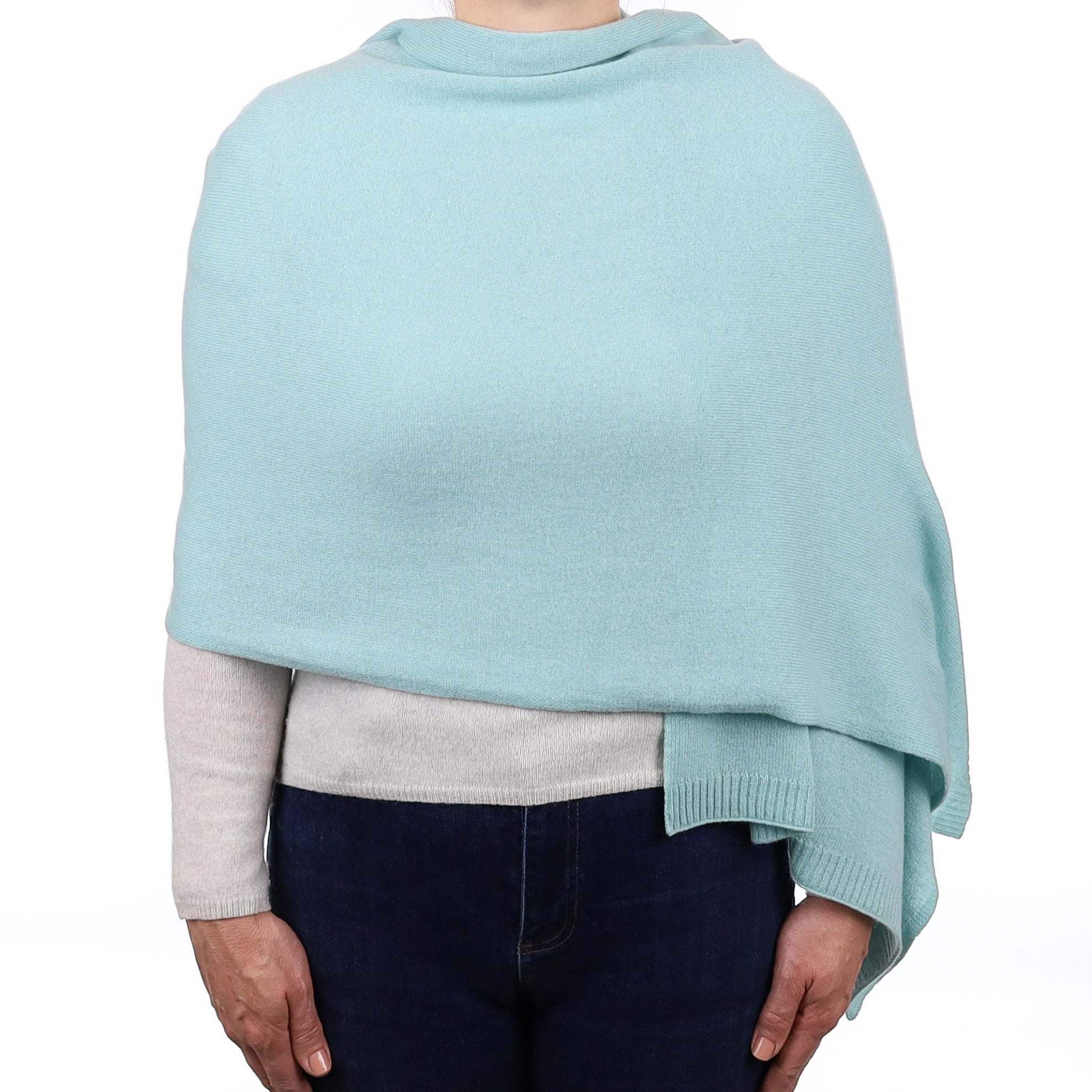 Brand New Aqua Recycled Cashmere Wrap
