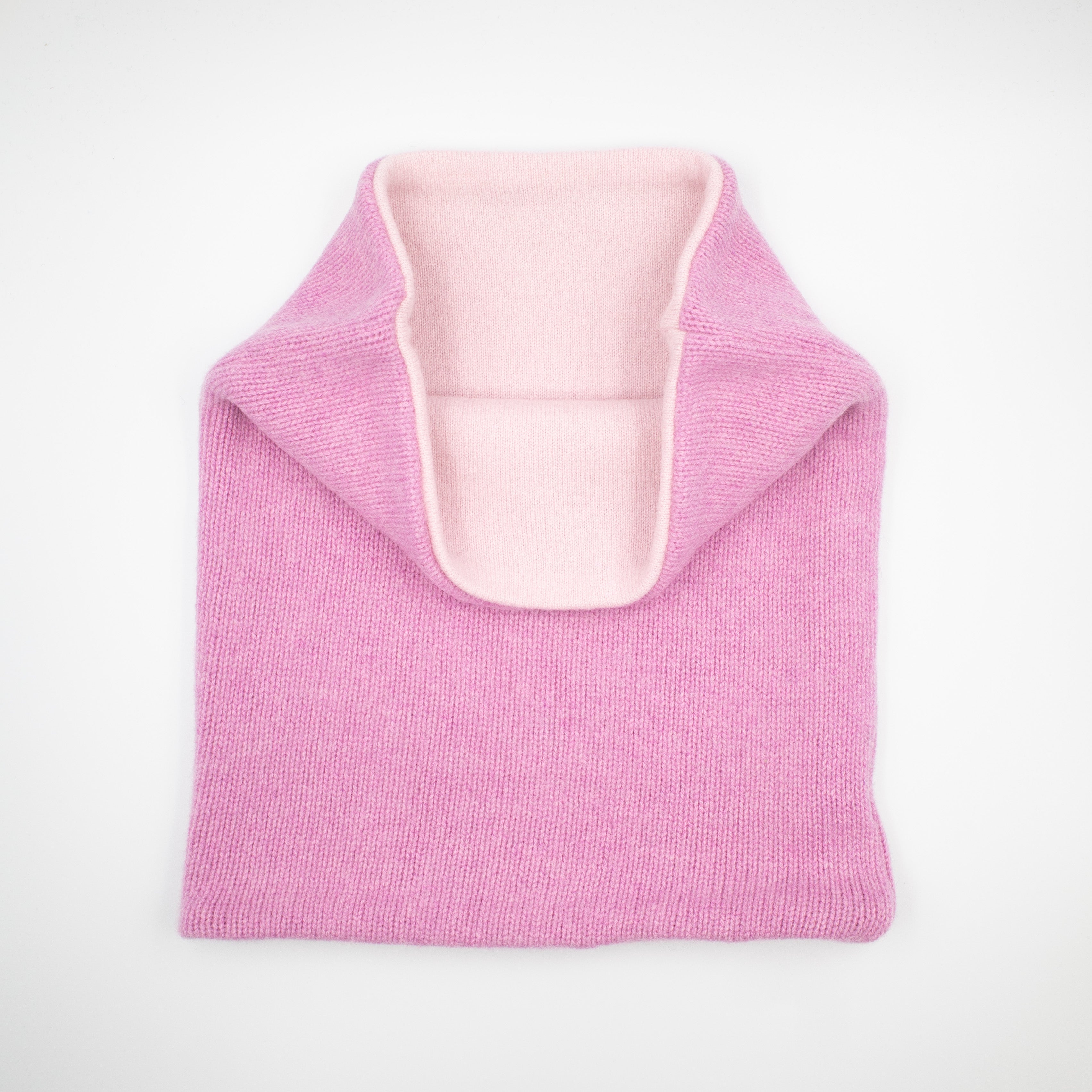 Fox Glove and Pale Pink Luxury Double Layered Snood