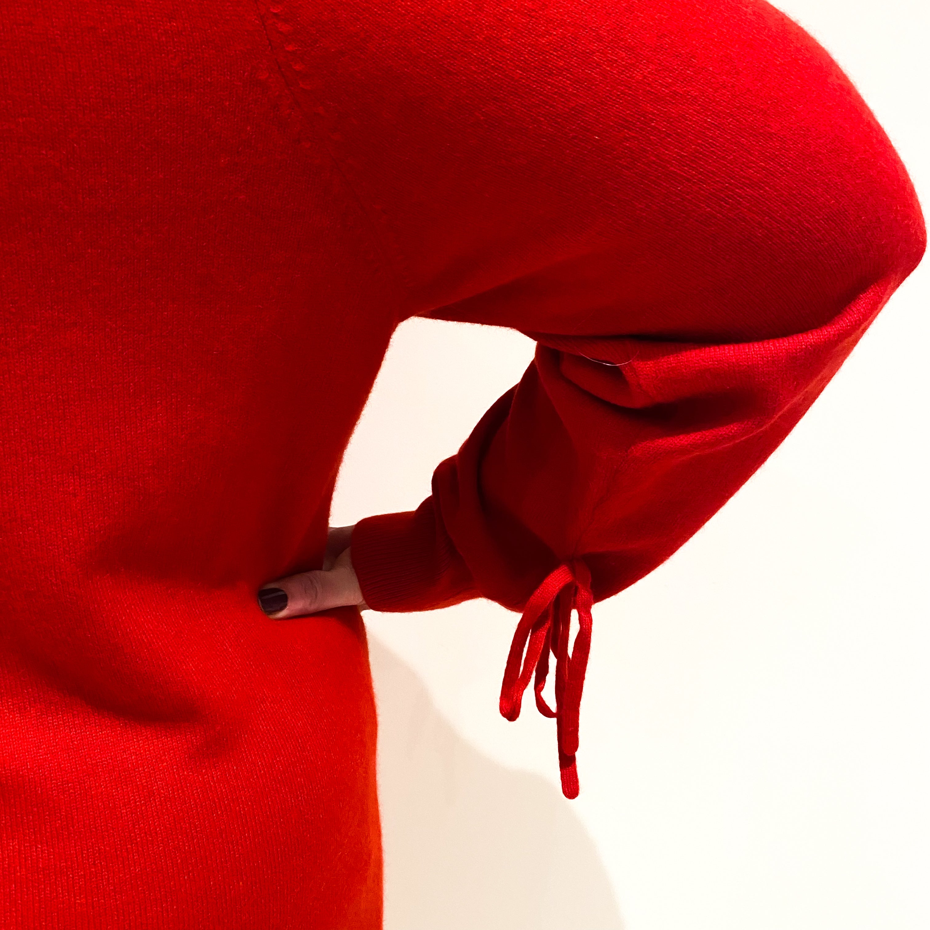 Berry Red Cashmere Polo Neck Dress Extra Large