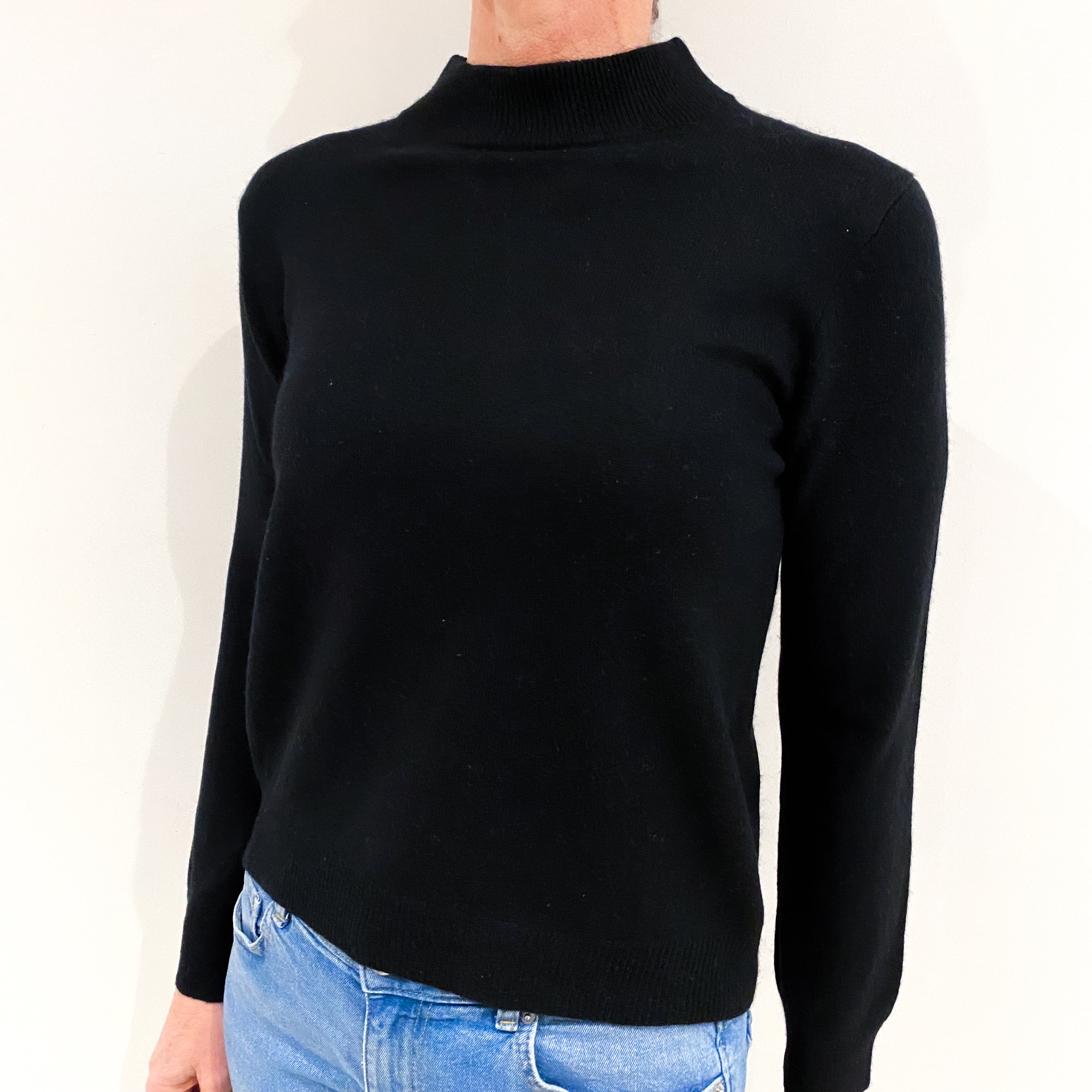 Black Cashmere Turtle Neck Jumper Small