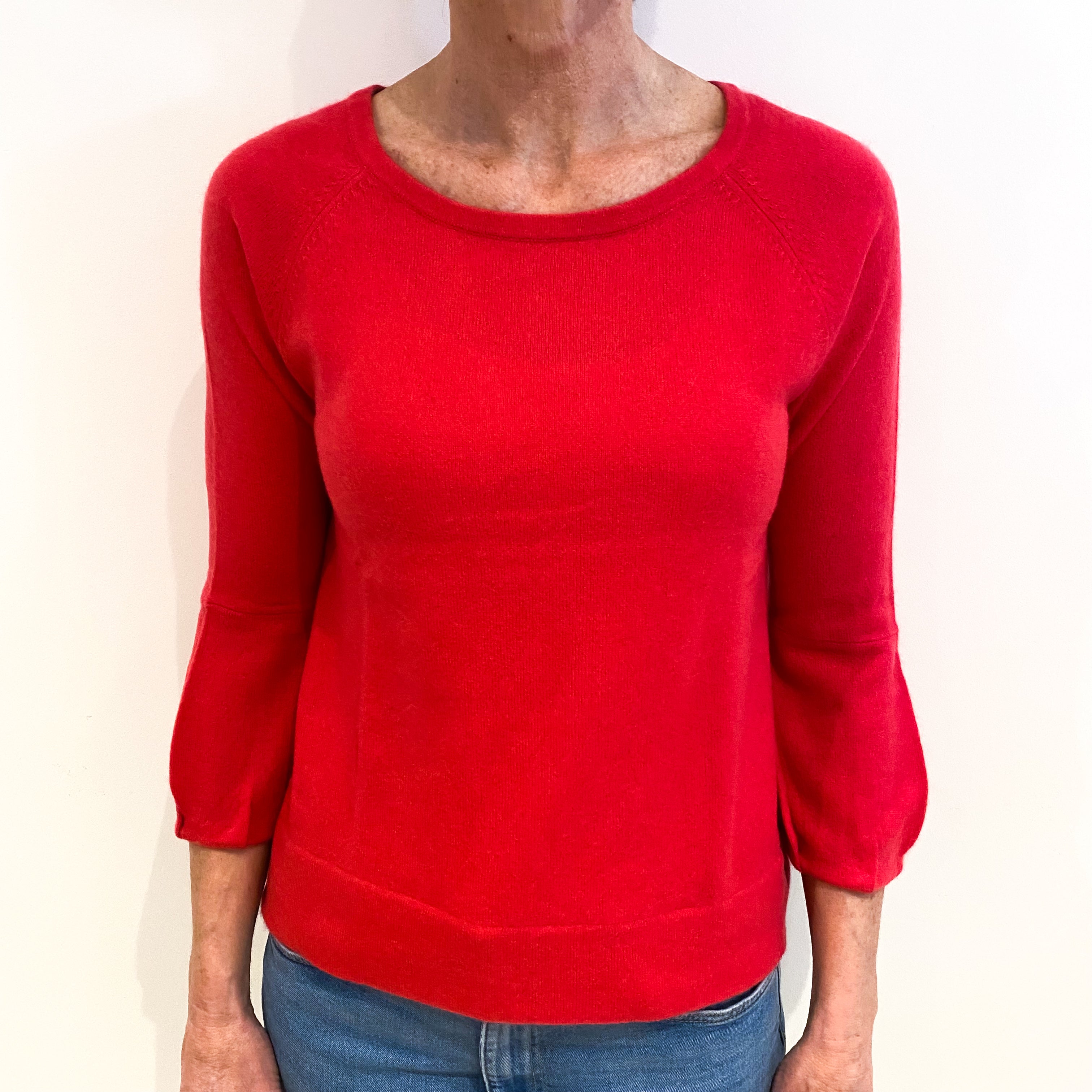Boden Cranberry Pink Cashmere Crew Neck Jumper Small