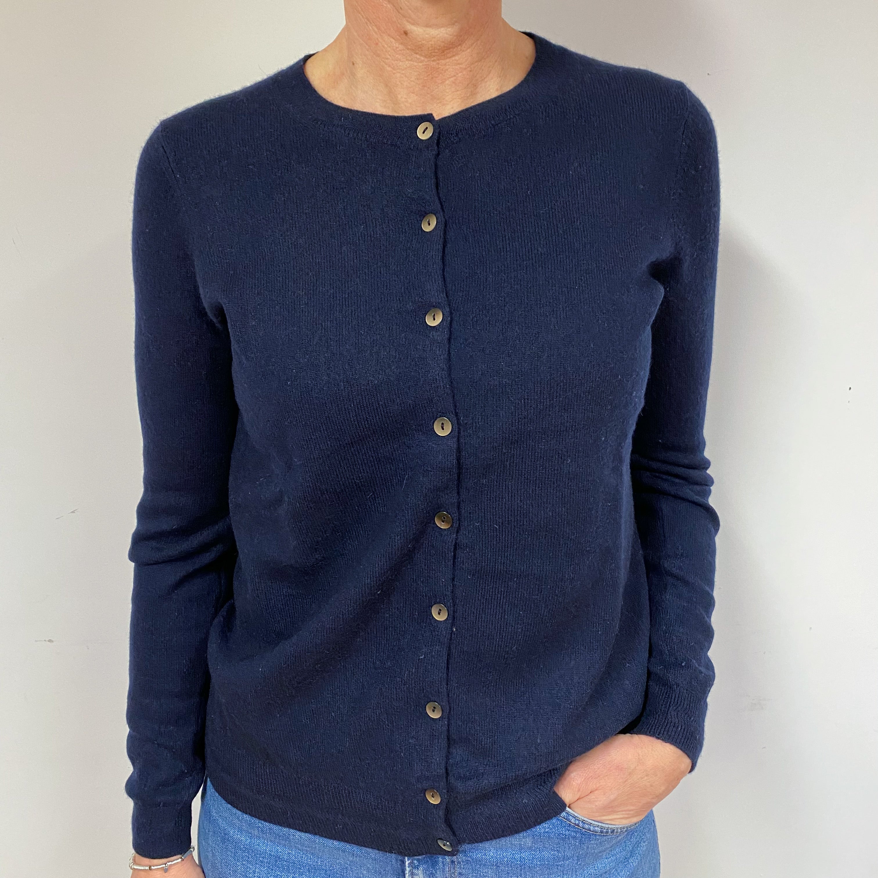 Midnight Blue Cashmere Cardigan Medium