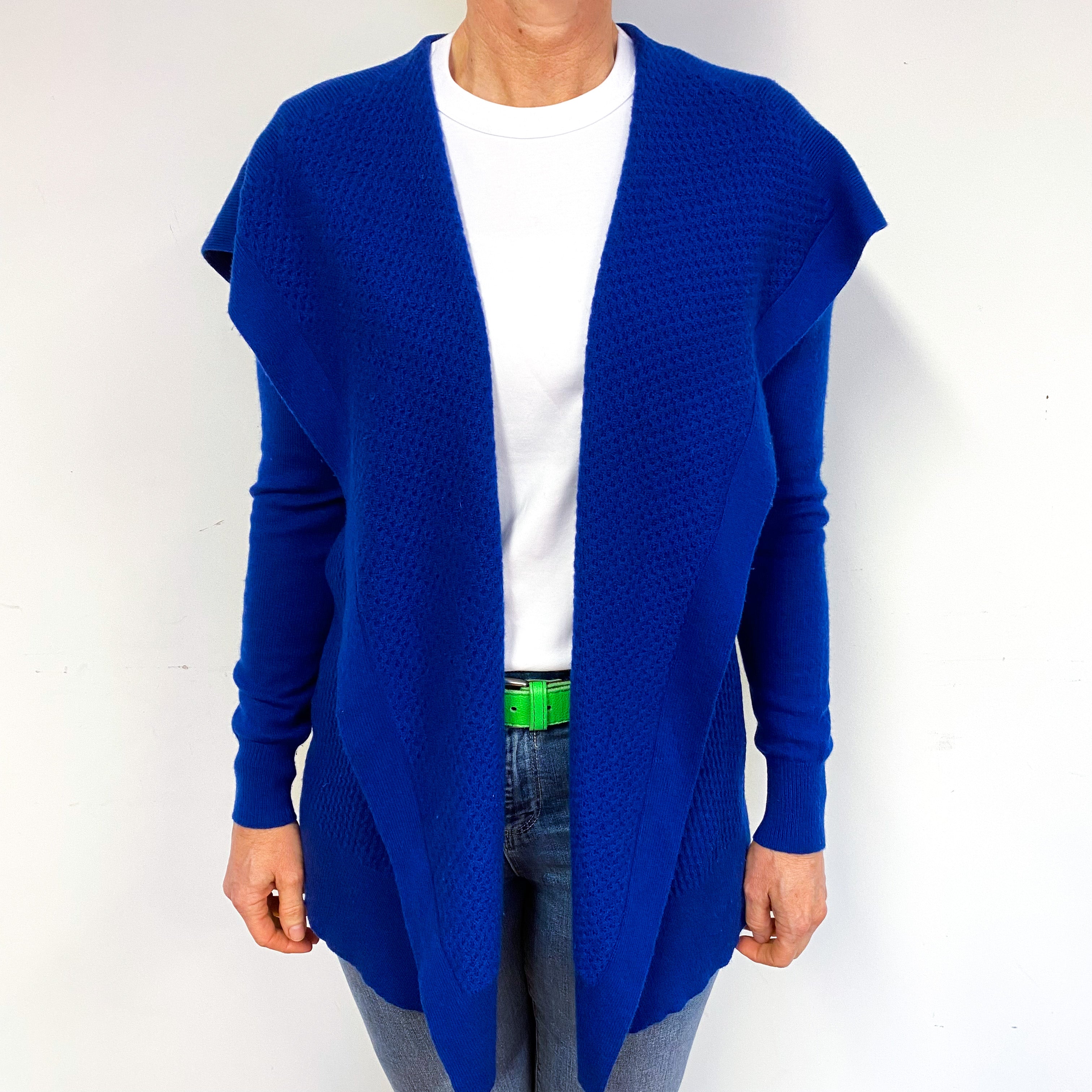 Theory Admiral Blue Cashmere Edge to Edge Cardigan Medium