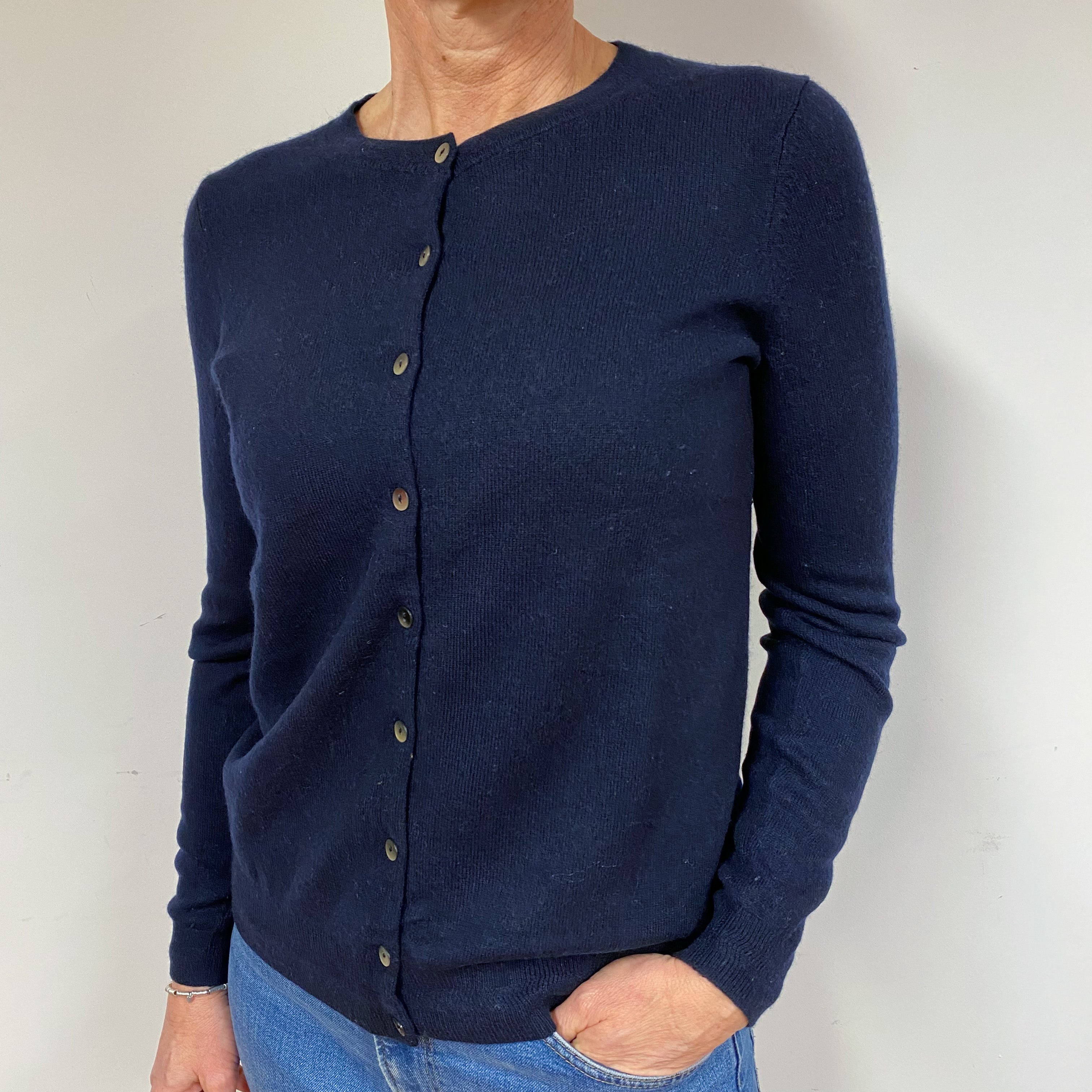 Midnight Blue Cashmere Cardigan Medium