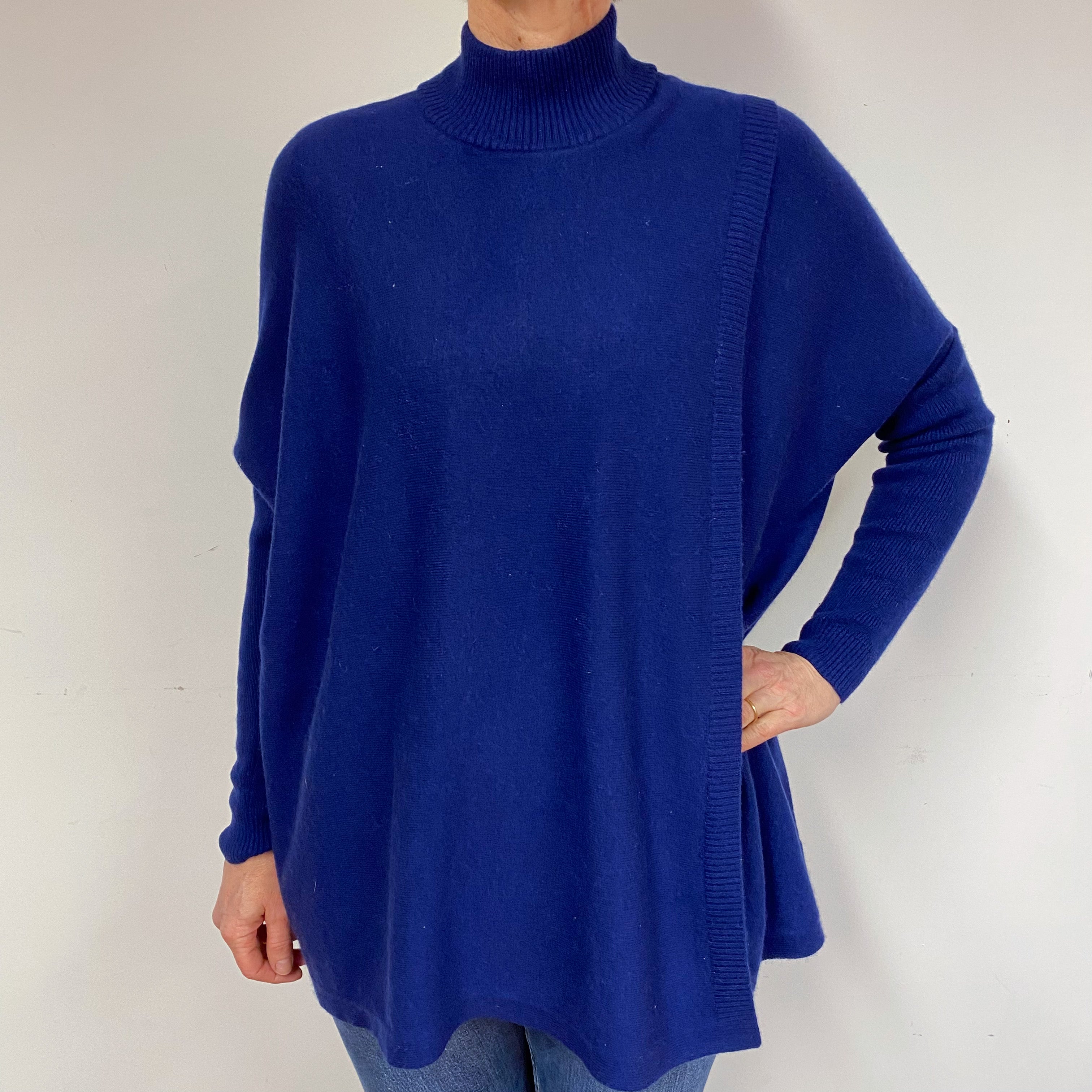 Indigo Blue Cashmere Crew Neck Jumper Medium
