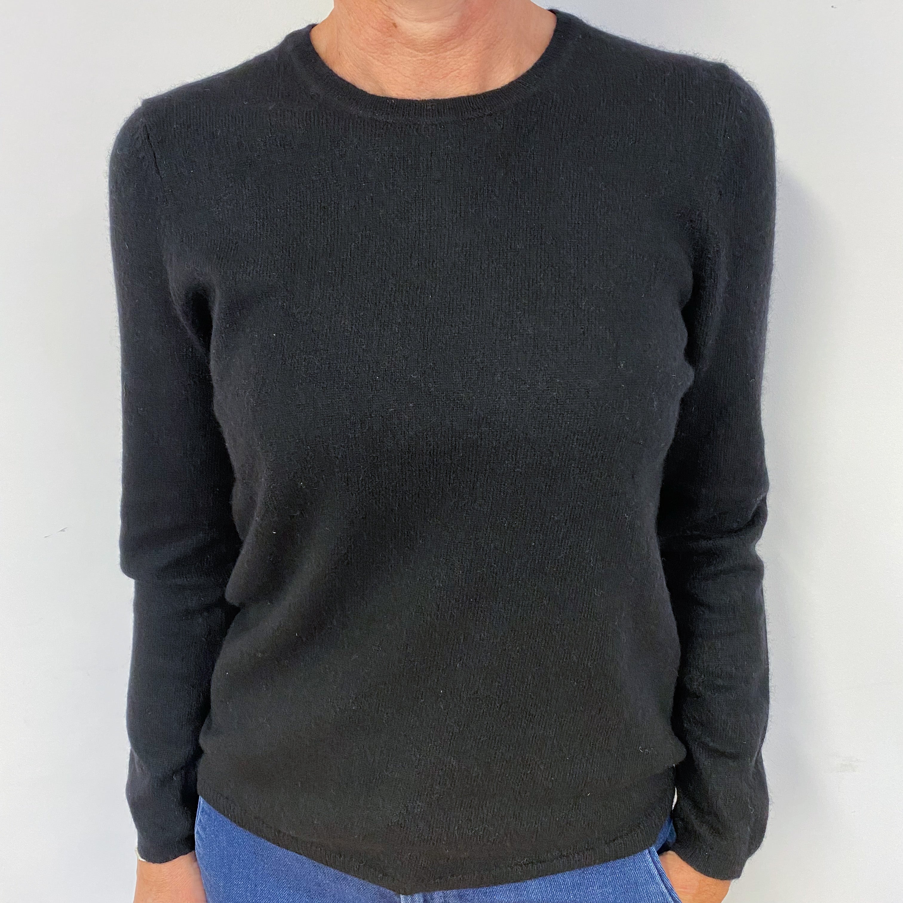 Black Crew Neck Cashmere Jumper