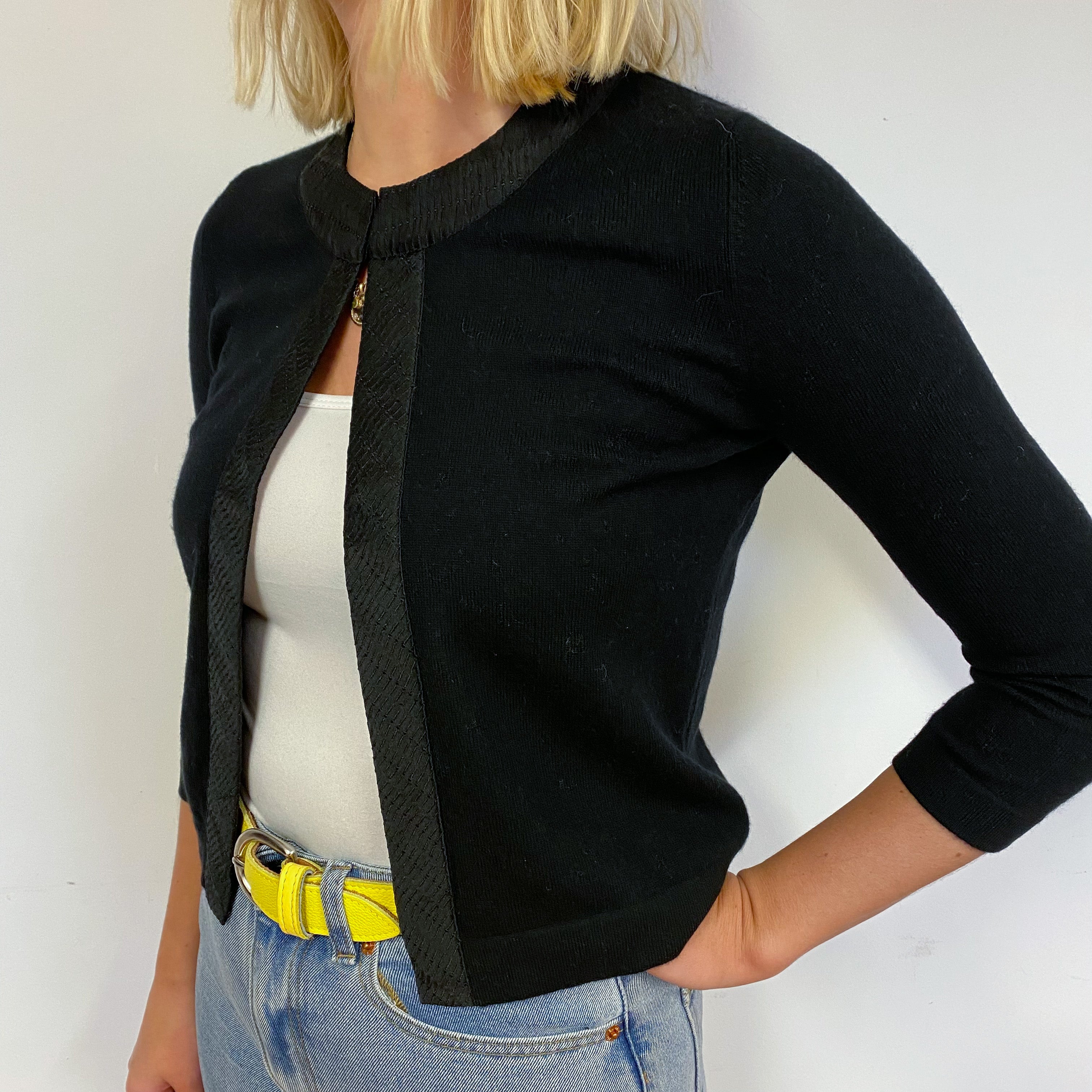 Black Cashmere Cardigan Small