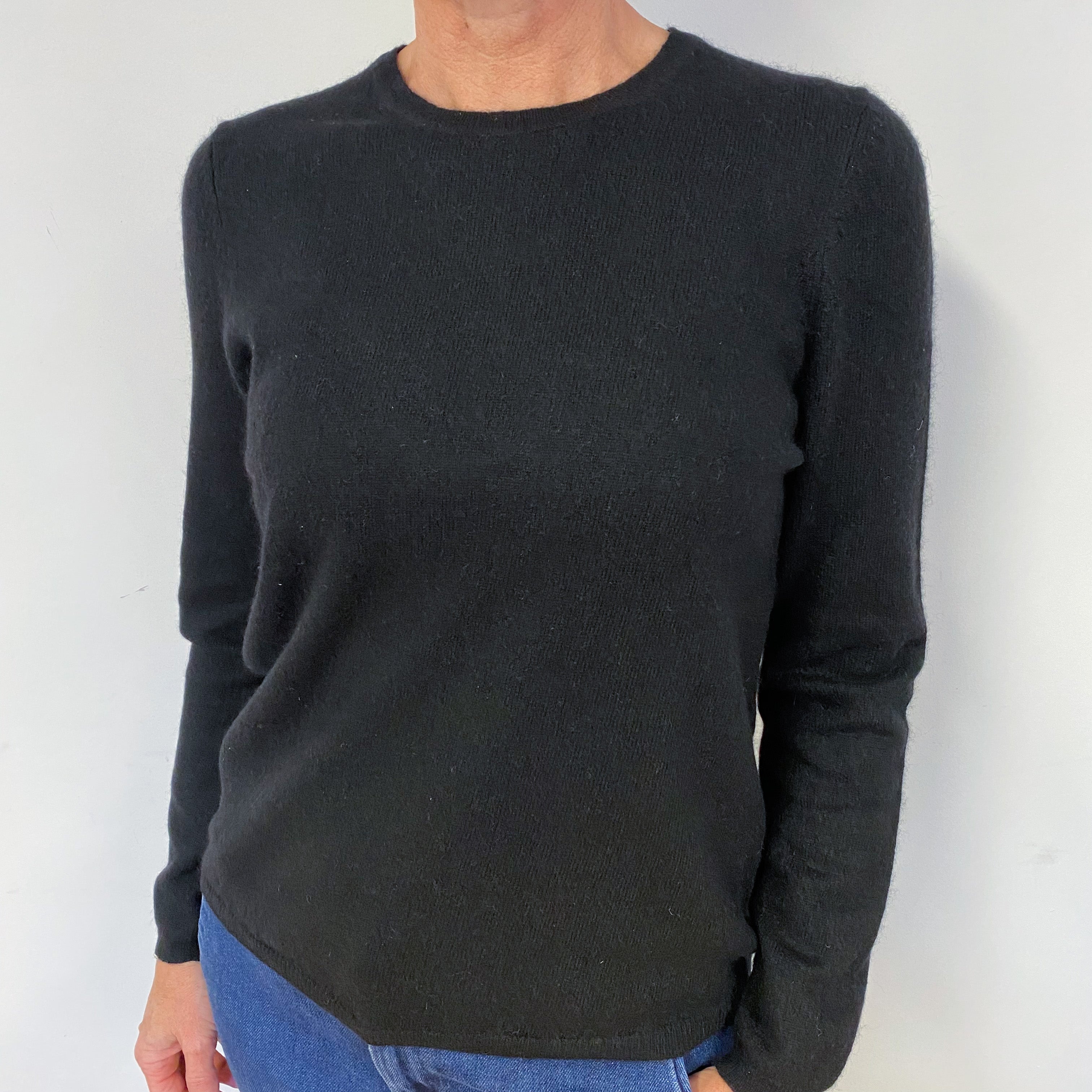 Black Crew Neck Cashmere Jumper