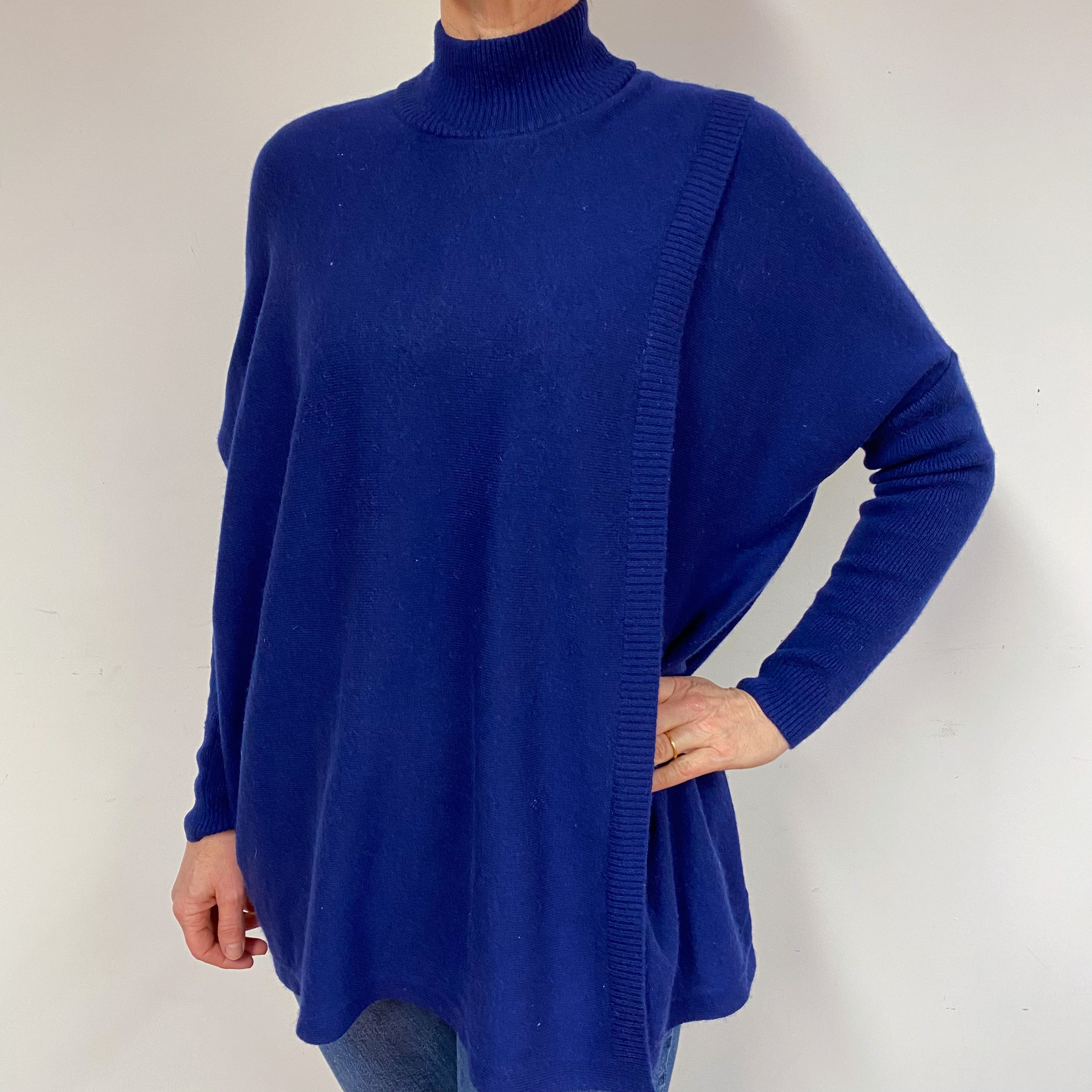 Indigo Blue Cashmere Crew Neck Jumper Medium