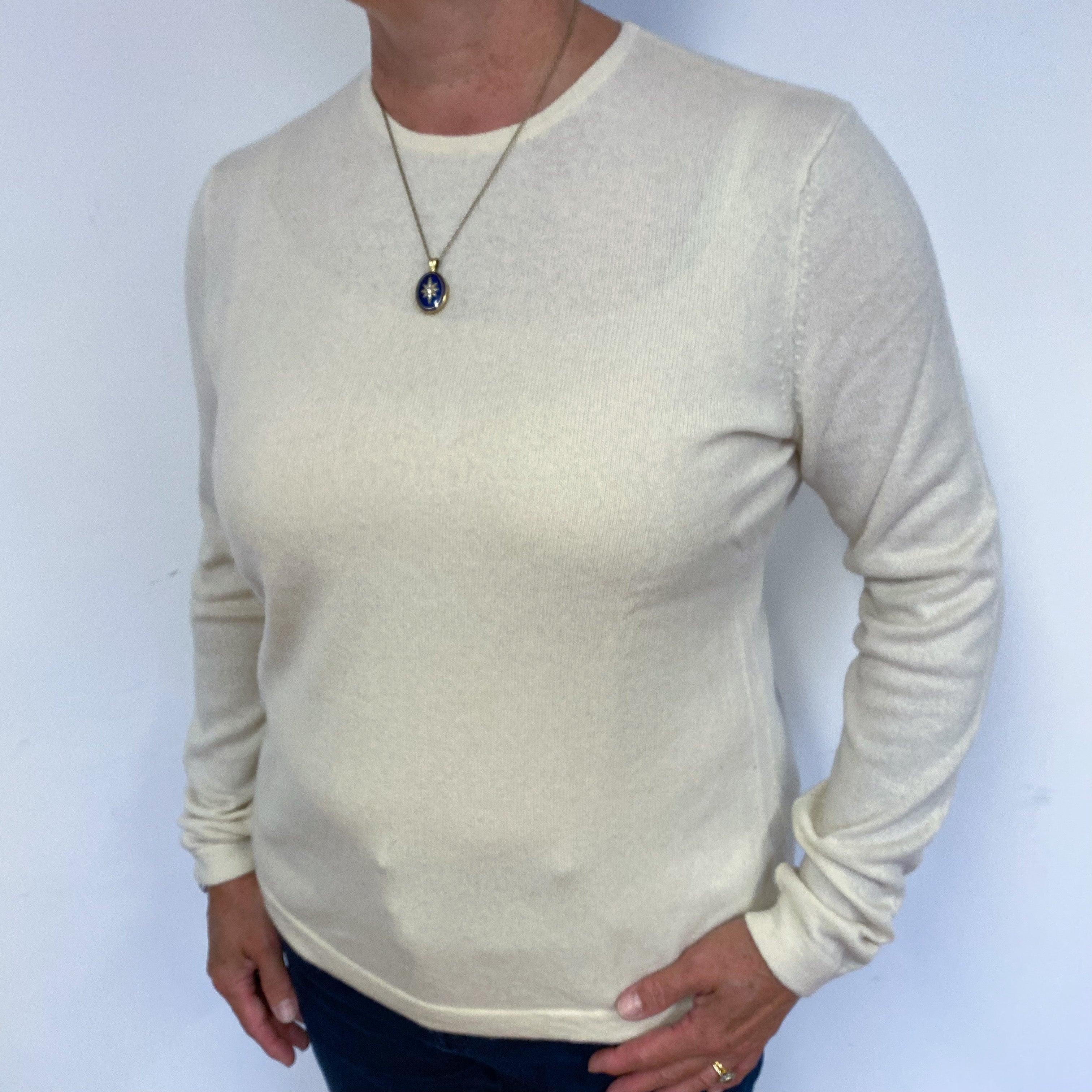 Clotted Cream Cashmere Crew Neck Jumper