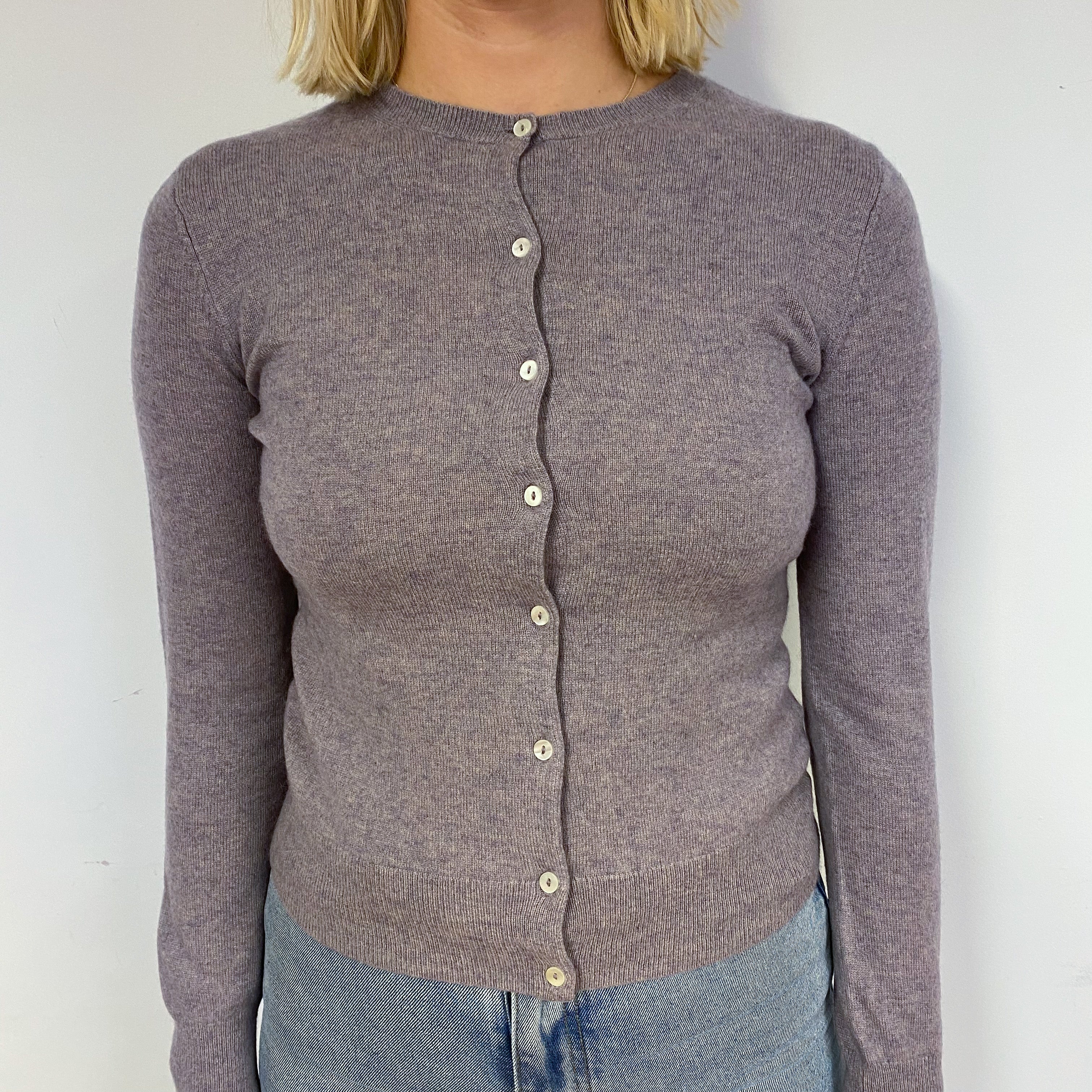 Steel Grey Cashmere Cardigan Small