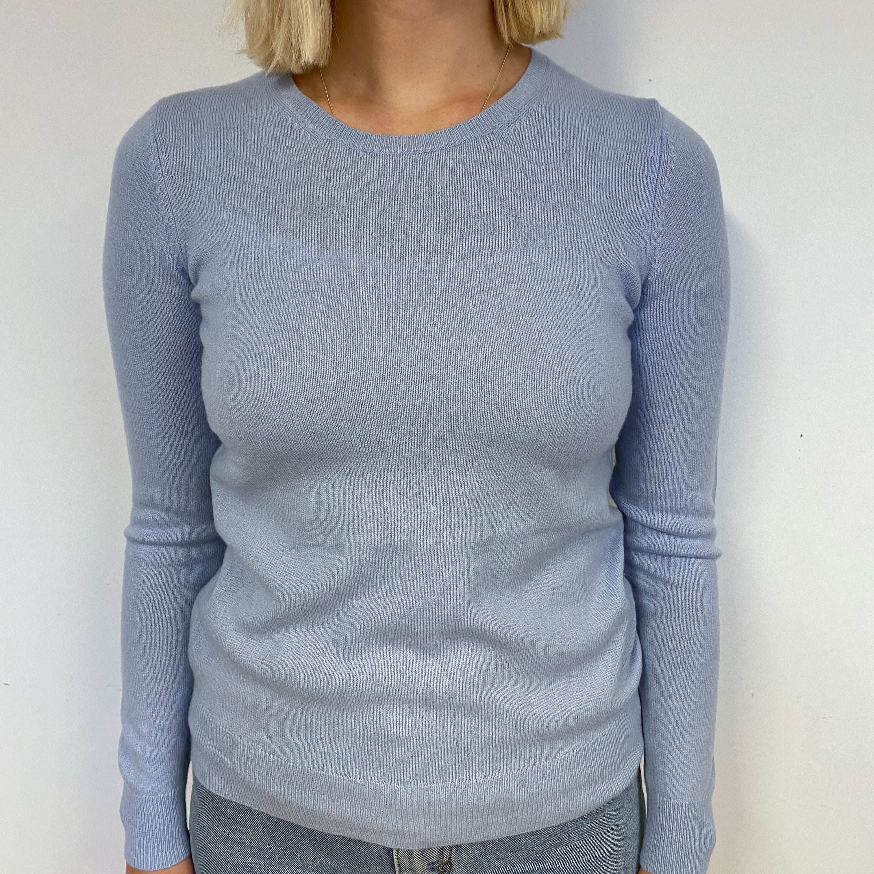 Baby Blue Cashmere Crew Neck Jumper