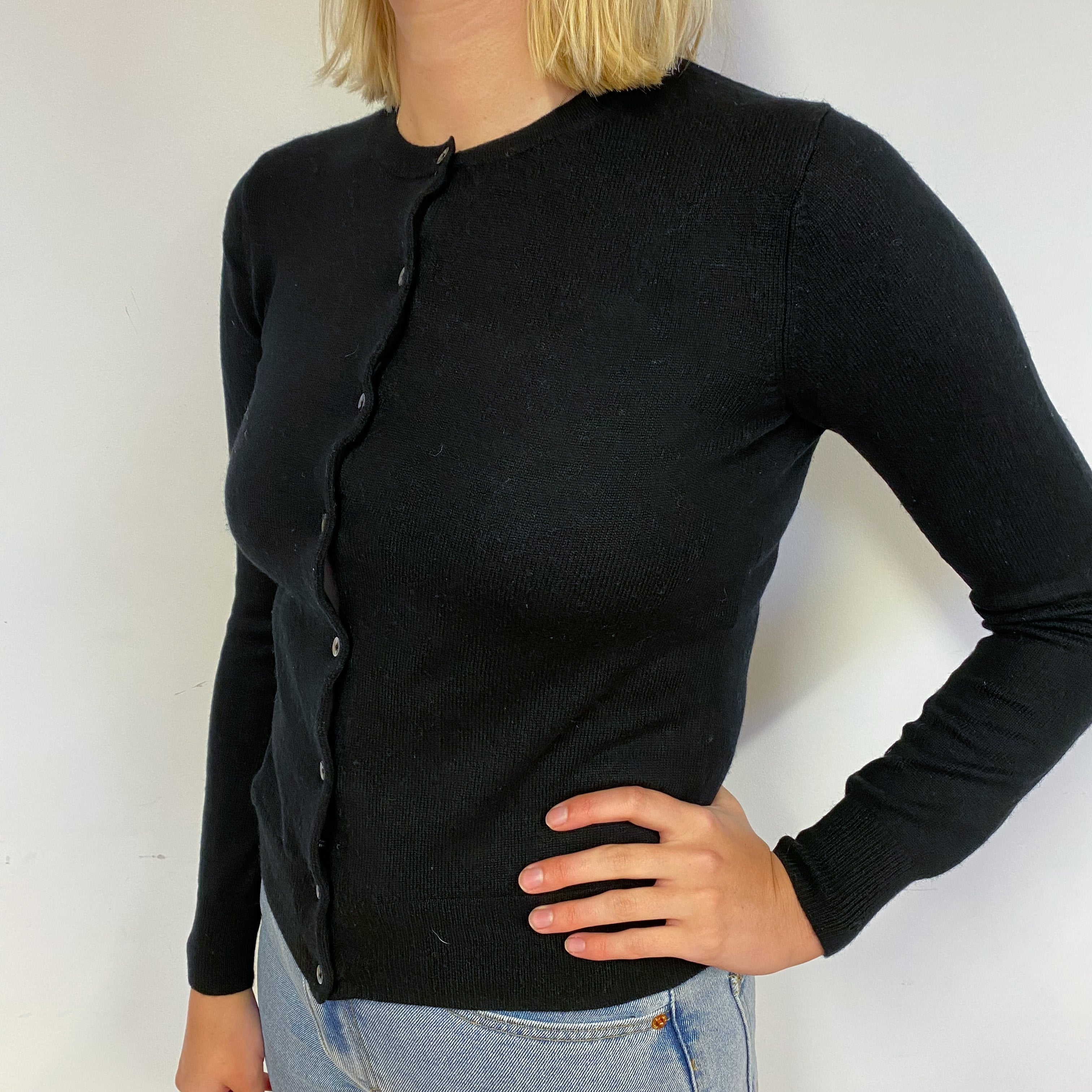 Black Cashmere Cardigan Small