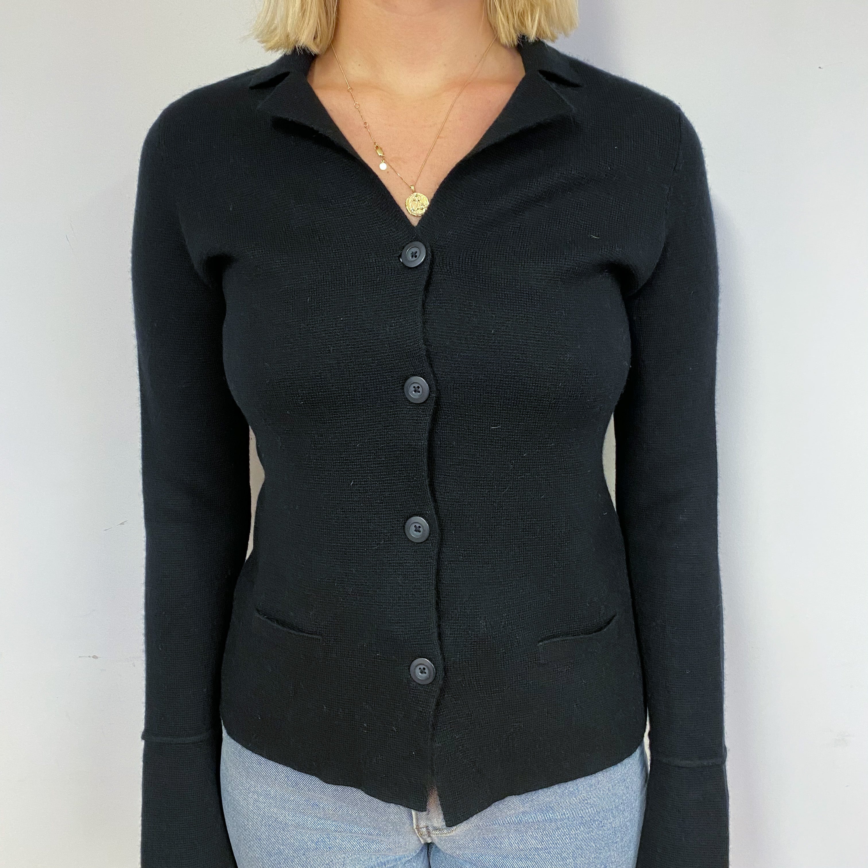 Black Cashmere Cardigan Small