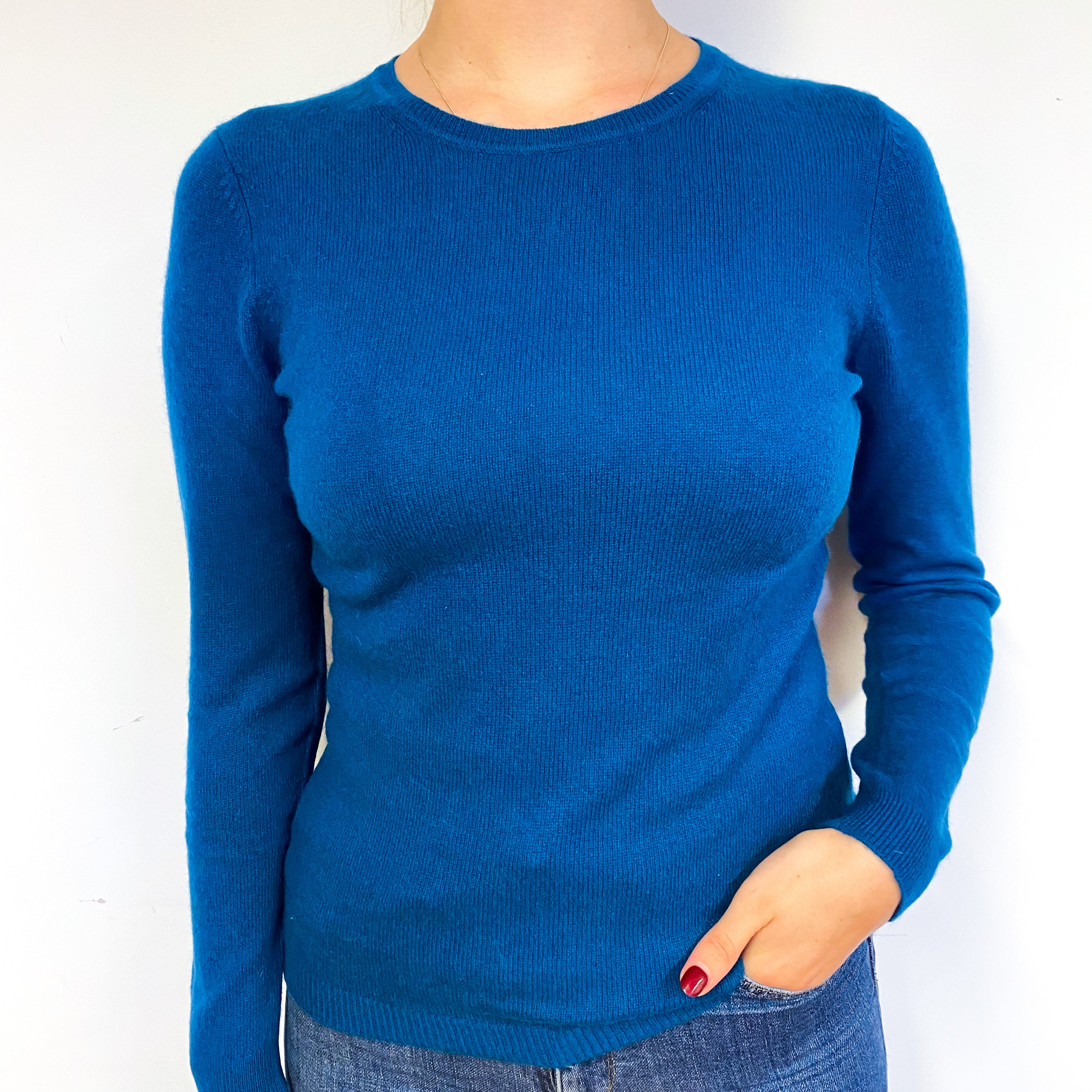 Teal Crew Neck Jumper Small