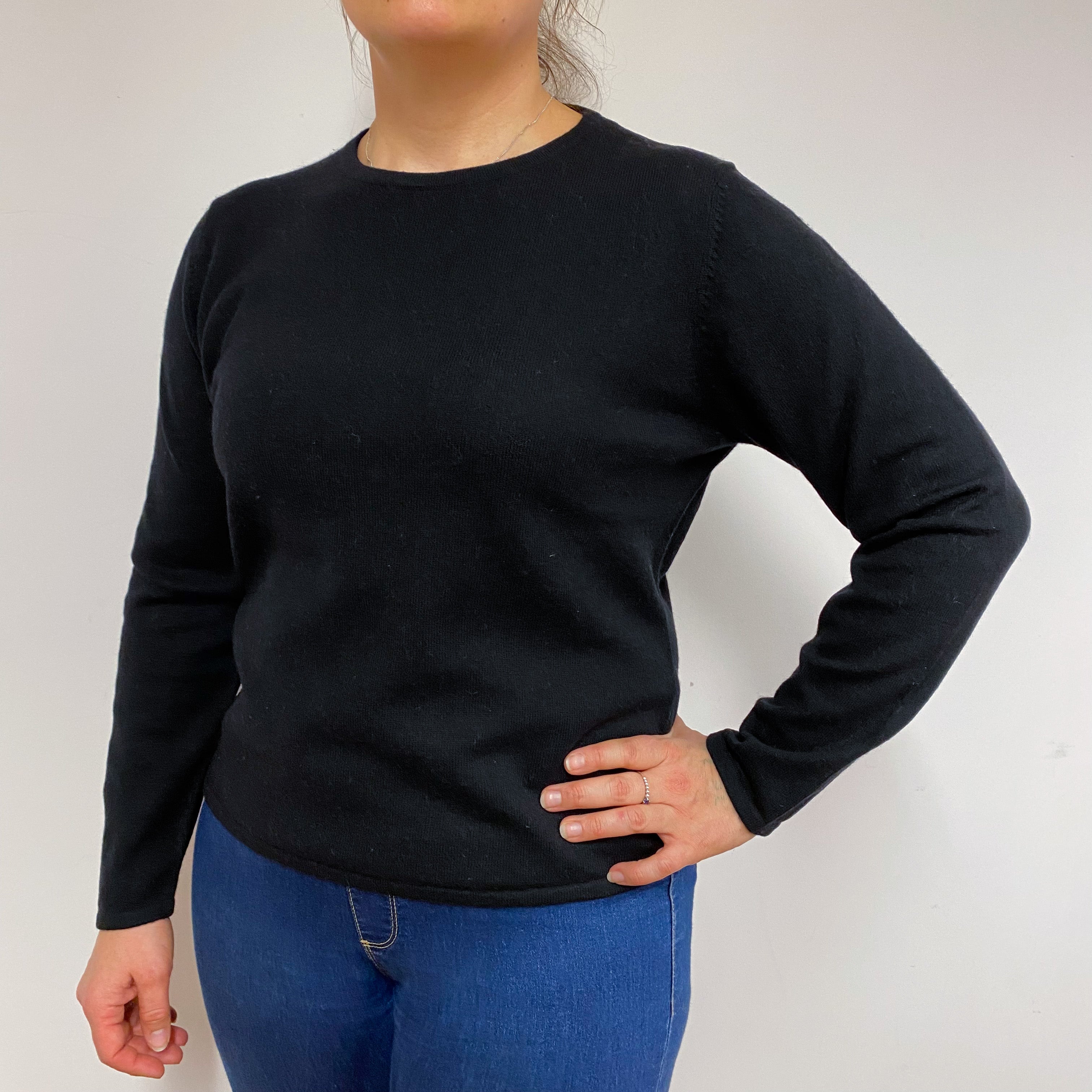 Black Crew Neck Jumper Large