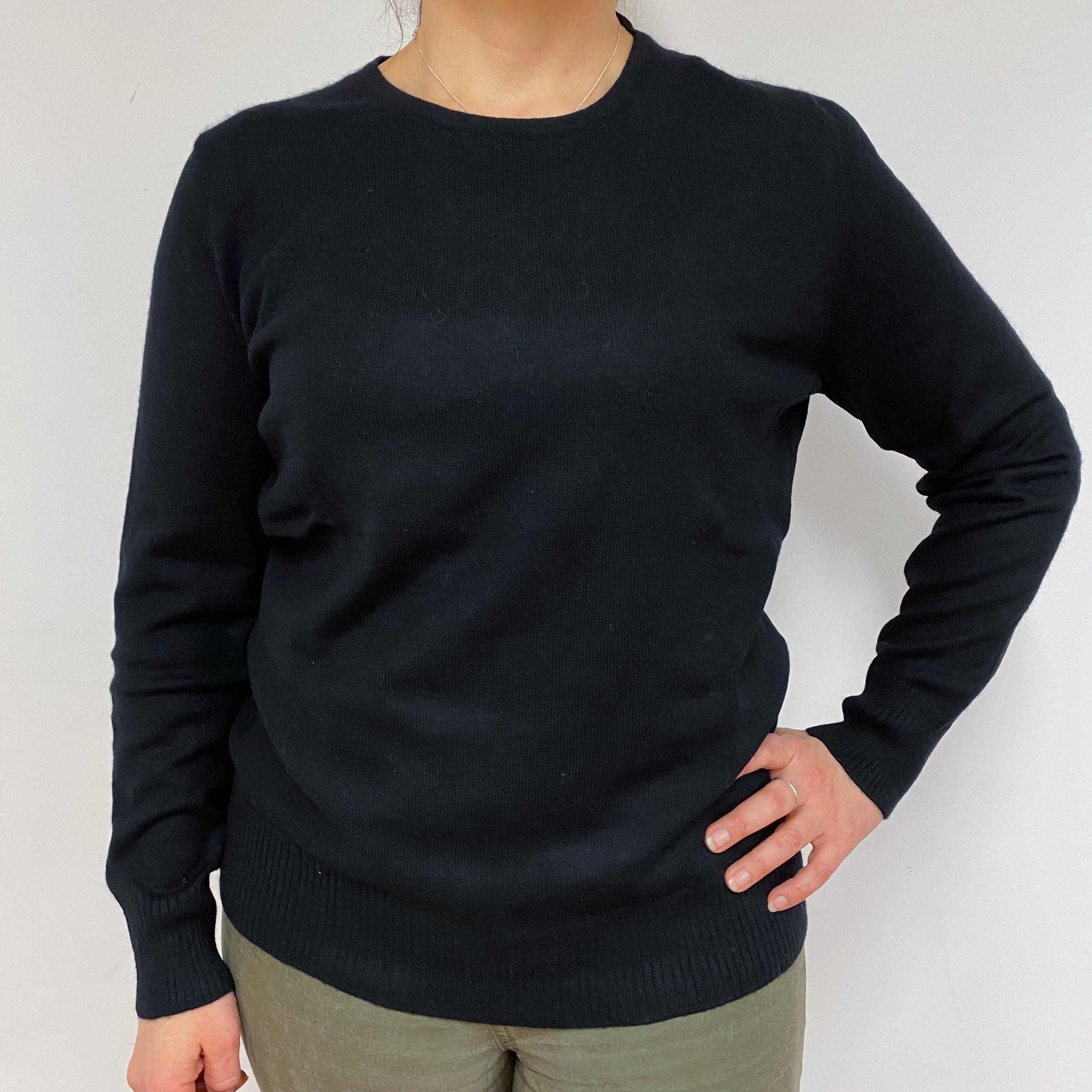 Black Crew Neck Jumper Large