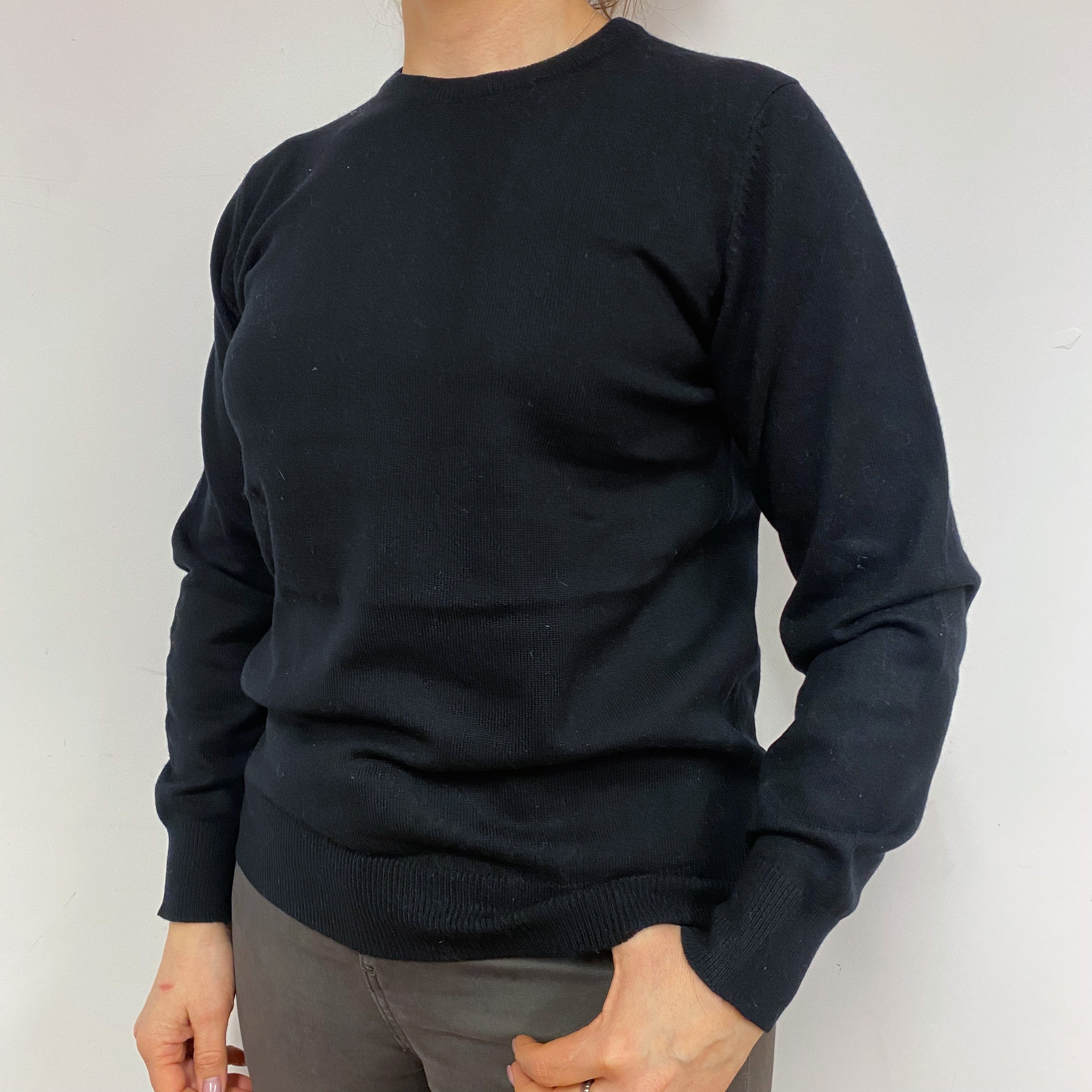 Black Crew Neck Jumper Large
