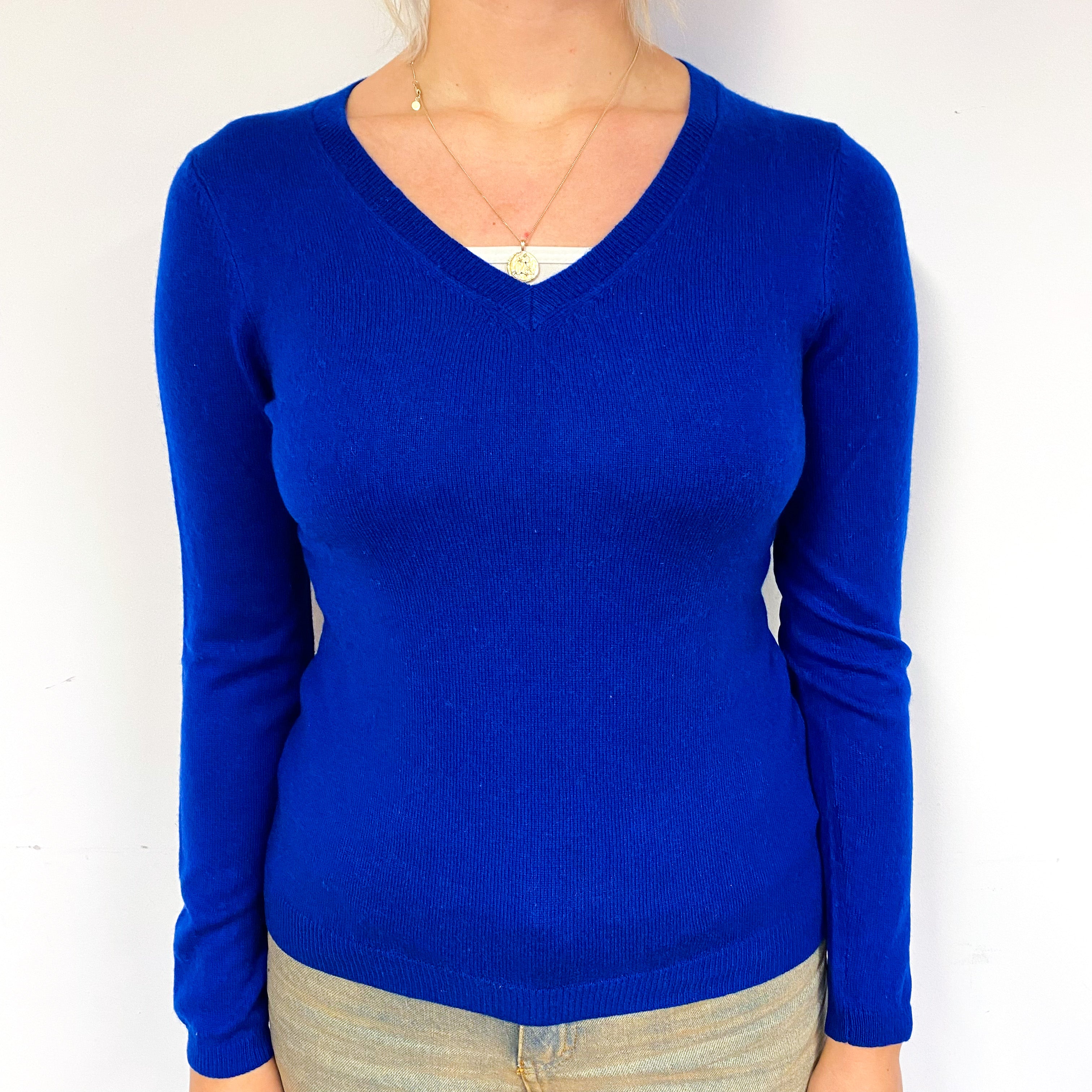 Admiral Blue V Neck Jumper Small