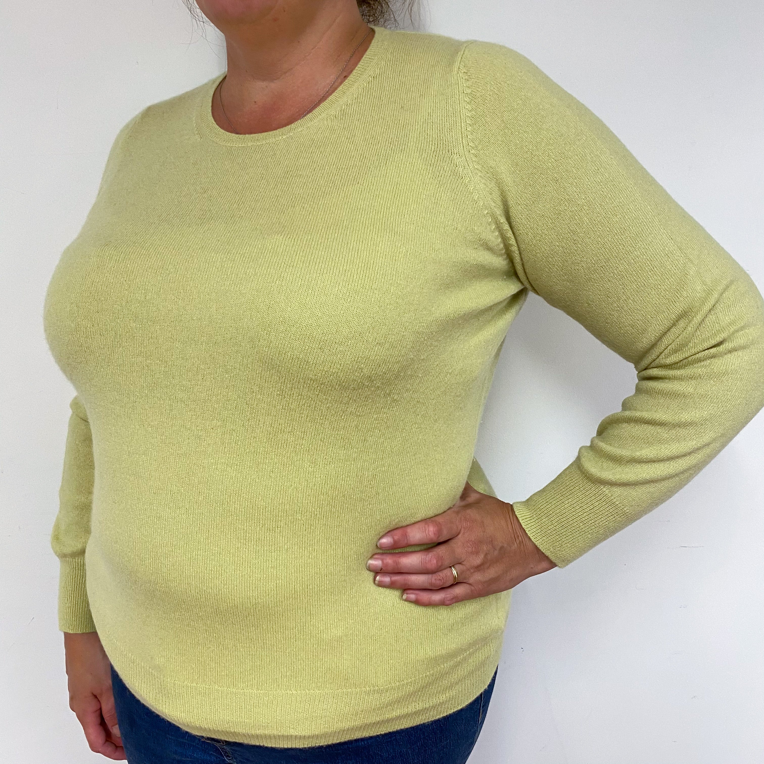 Pistachio Green Crew Neck Jumper Extra Large