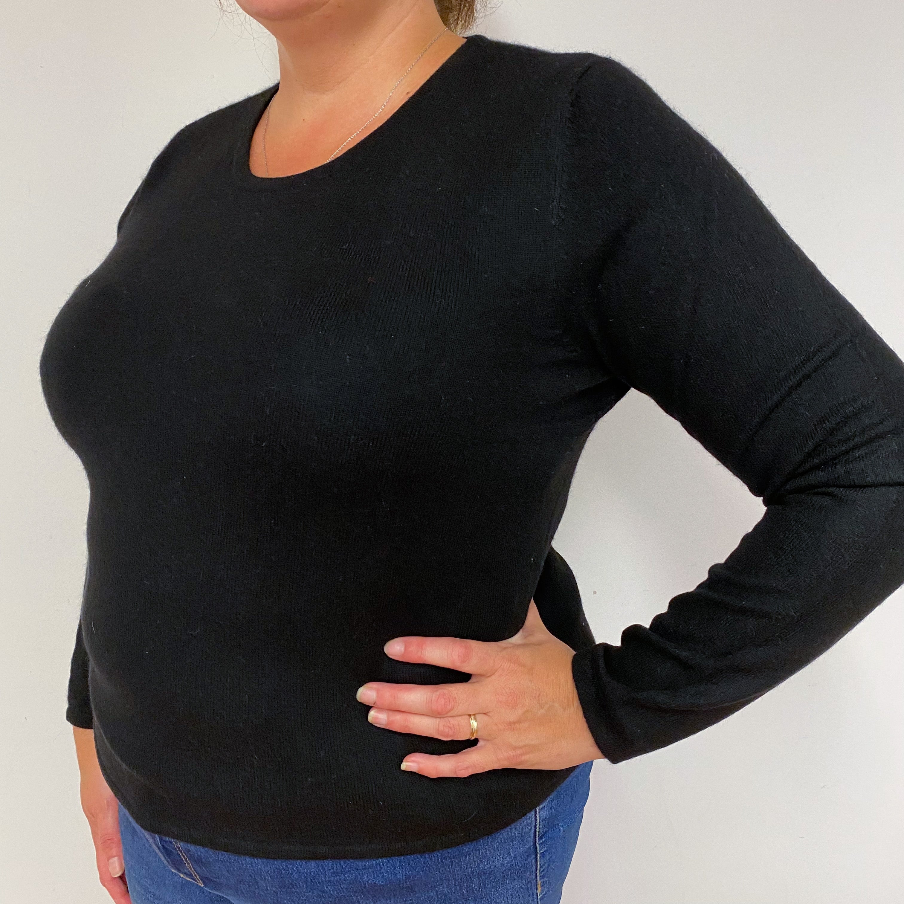 Black Crew Neck Jumper Extra Large