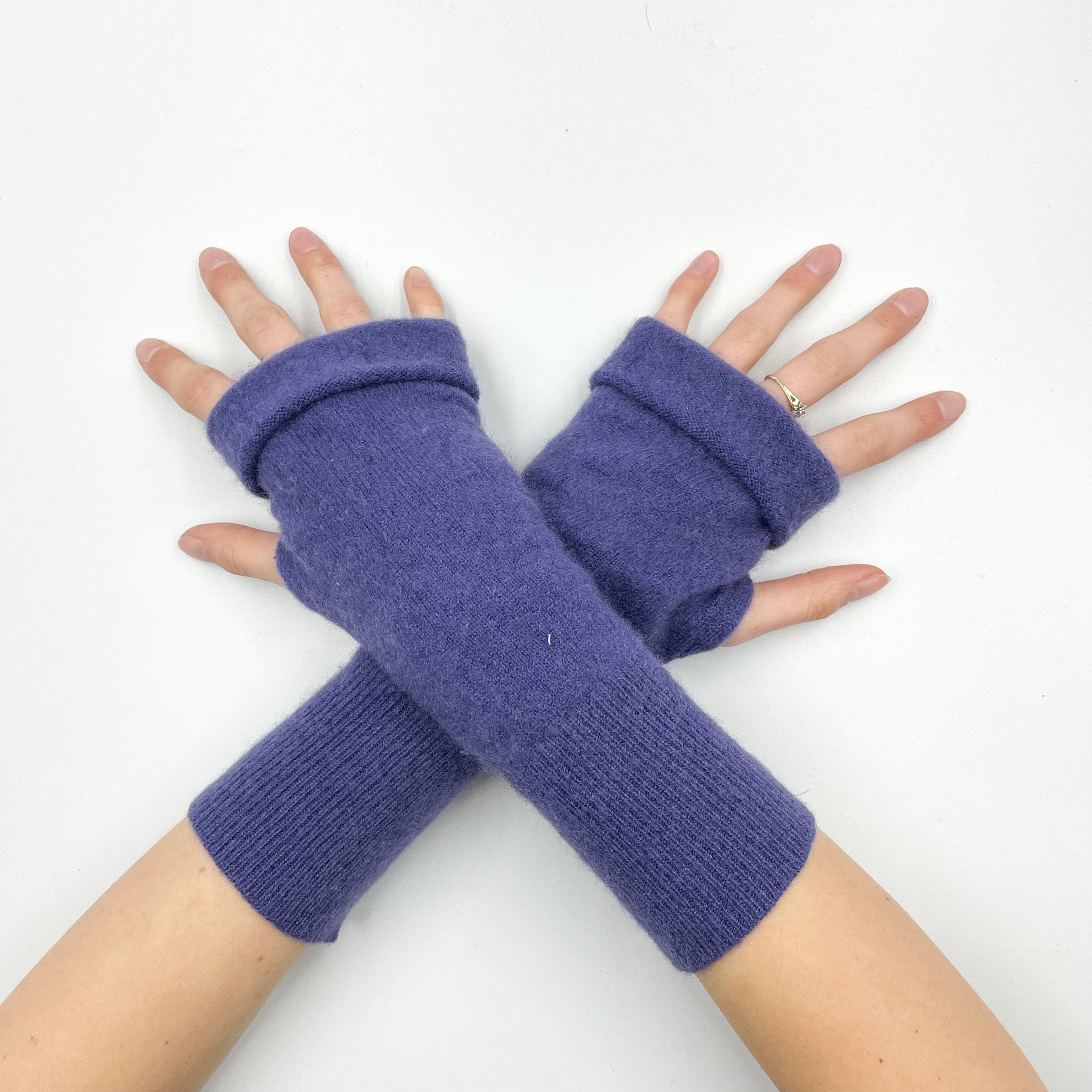 Muted Purple Fingerless Gloves