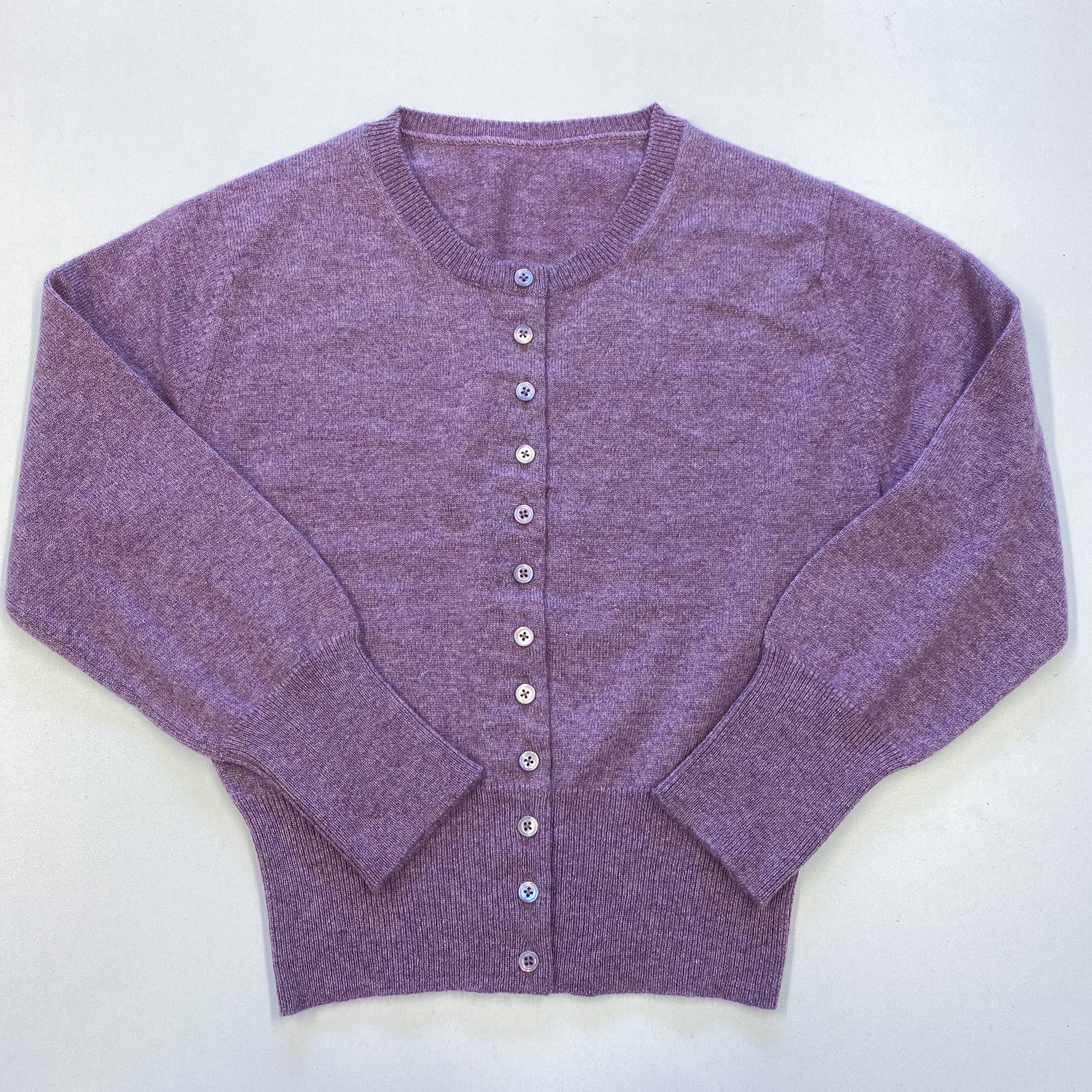 Brand New Children’s Age 8 Lavender Purple Crew Neck Cardigan