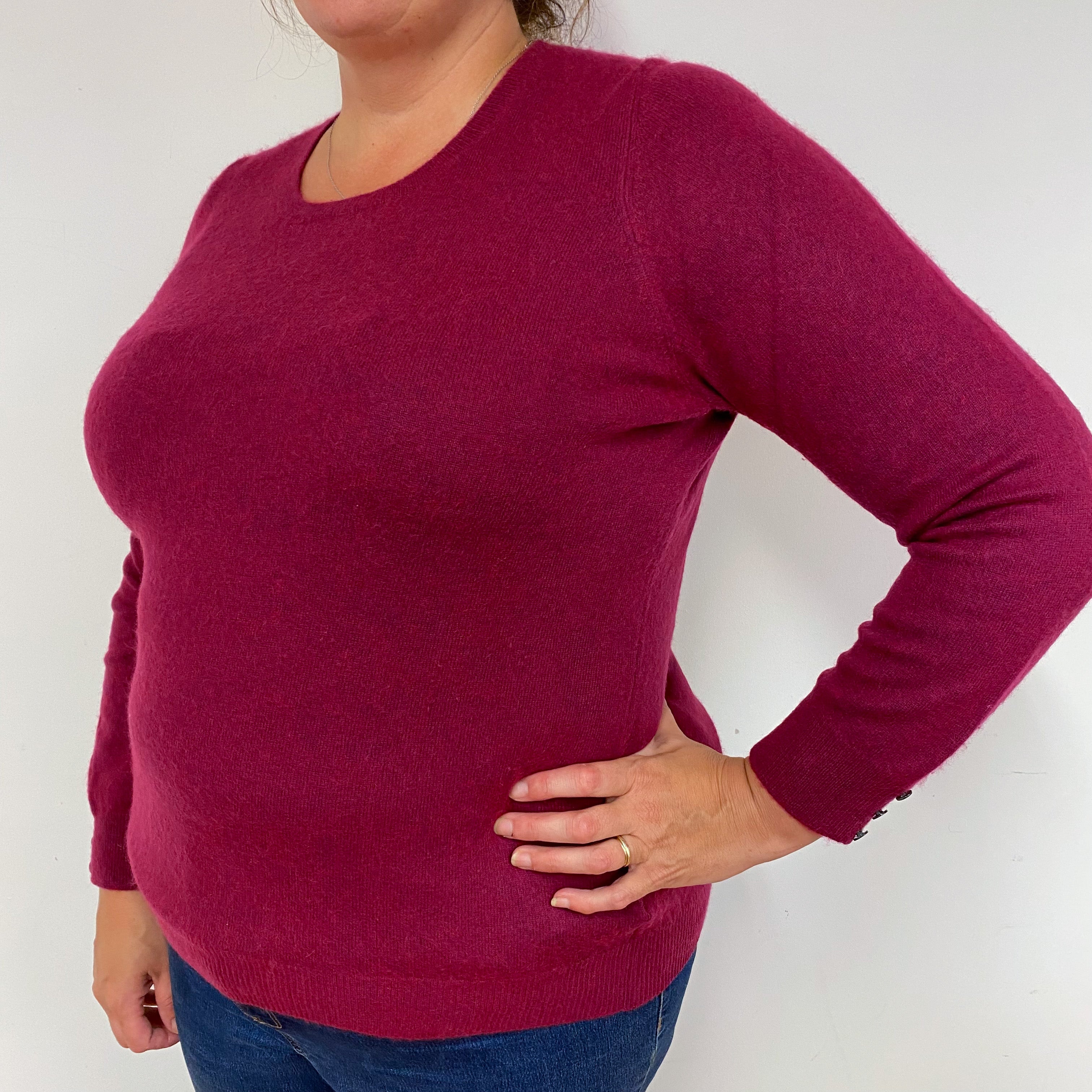 Wine Red Crew Neck Jumper Extra Large