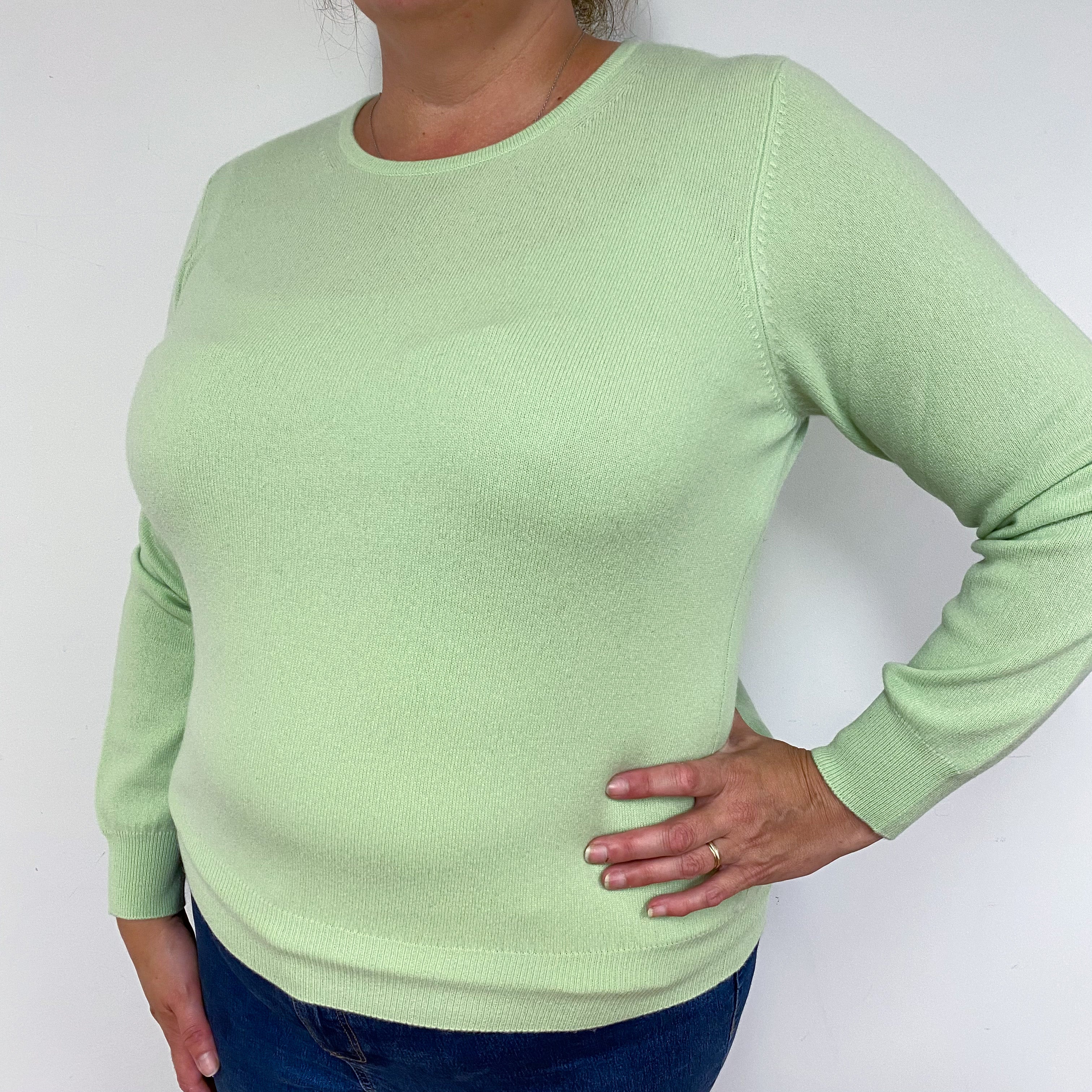 New Hellebore Green Crew Neck Jumper Extra Large