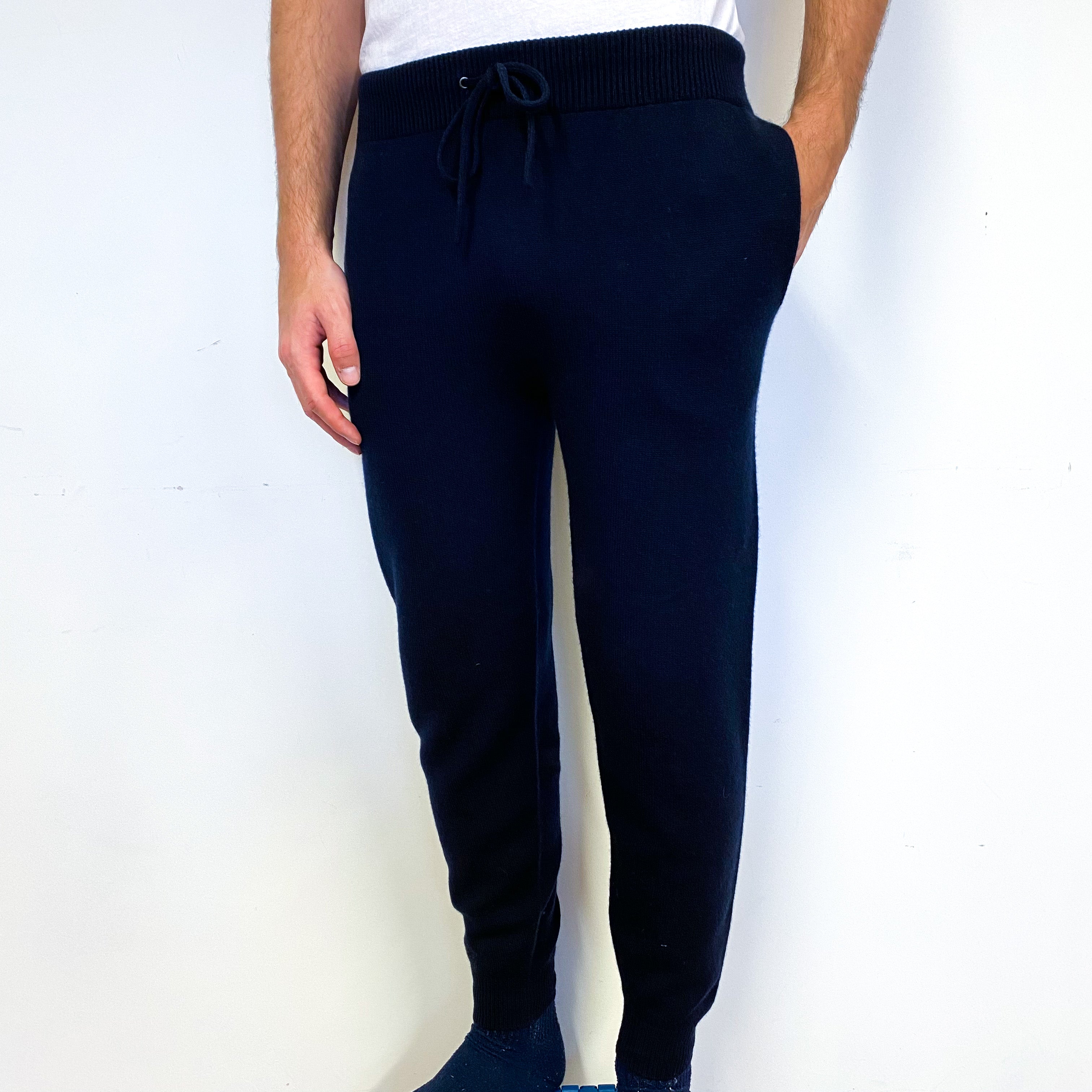 Men’s Luxury Brand New Scottish Dark Navy Lounge Pants S/M