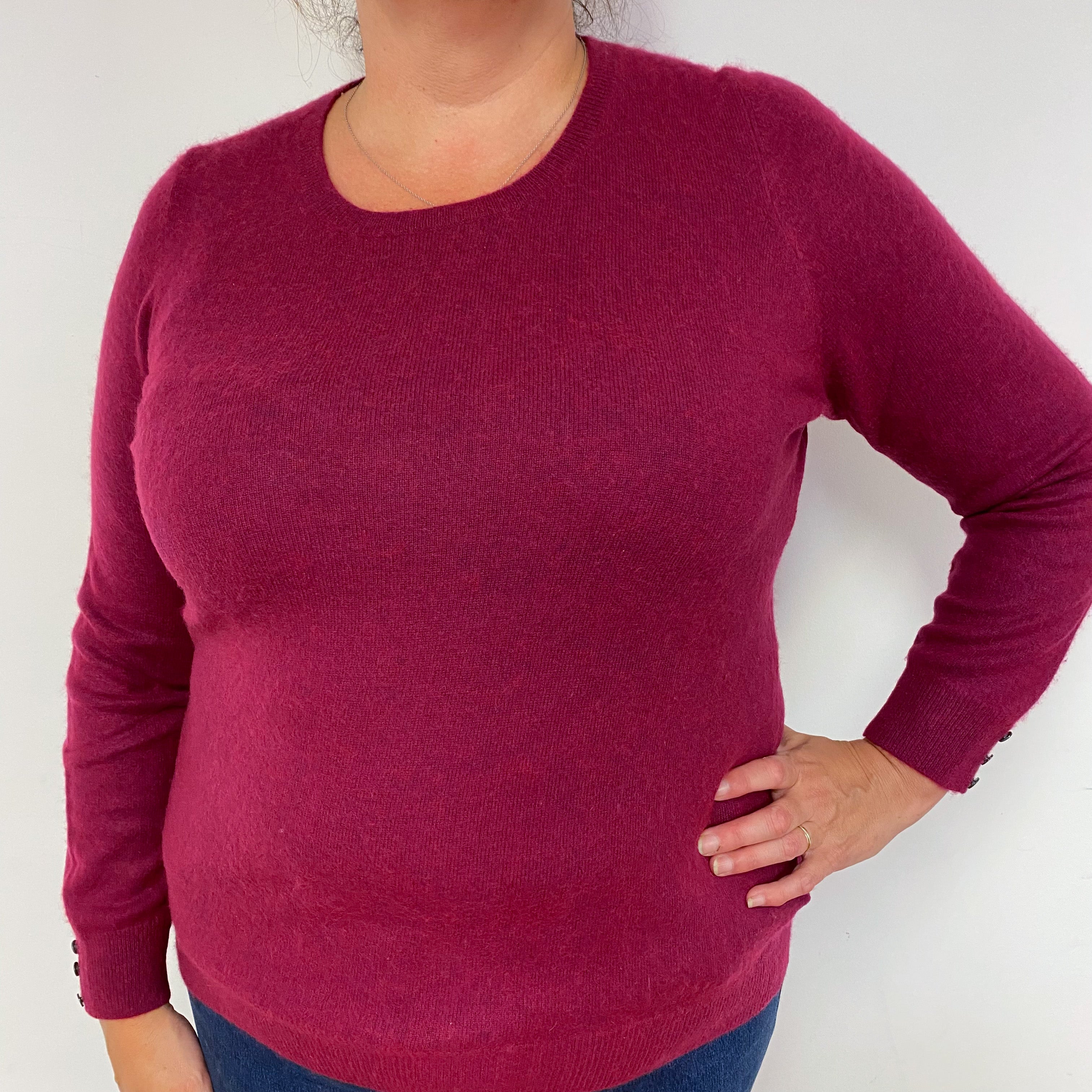 Wine Red Crew Neck Jumper Extra Large