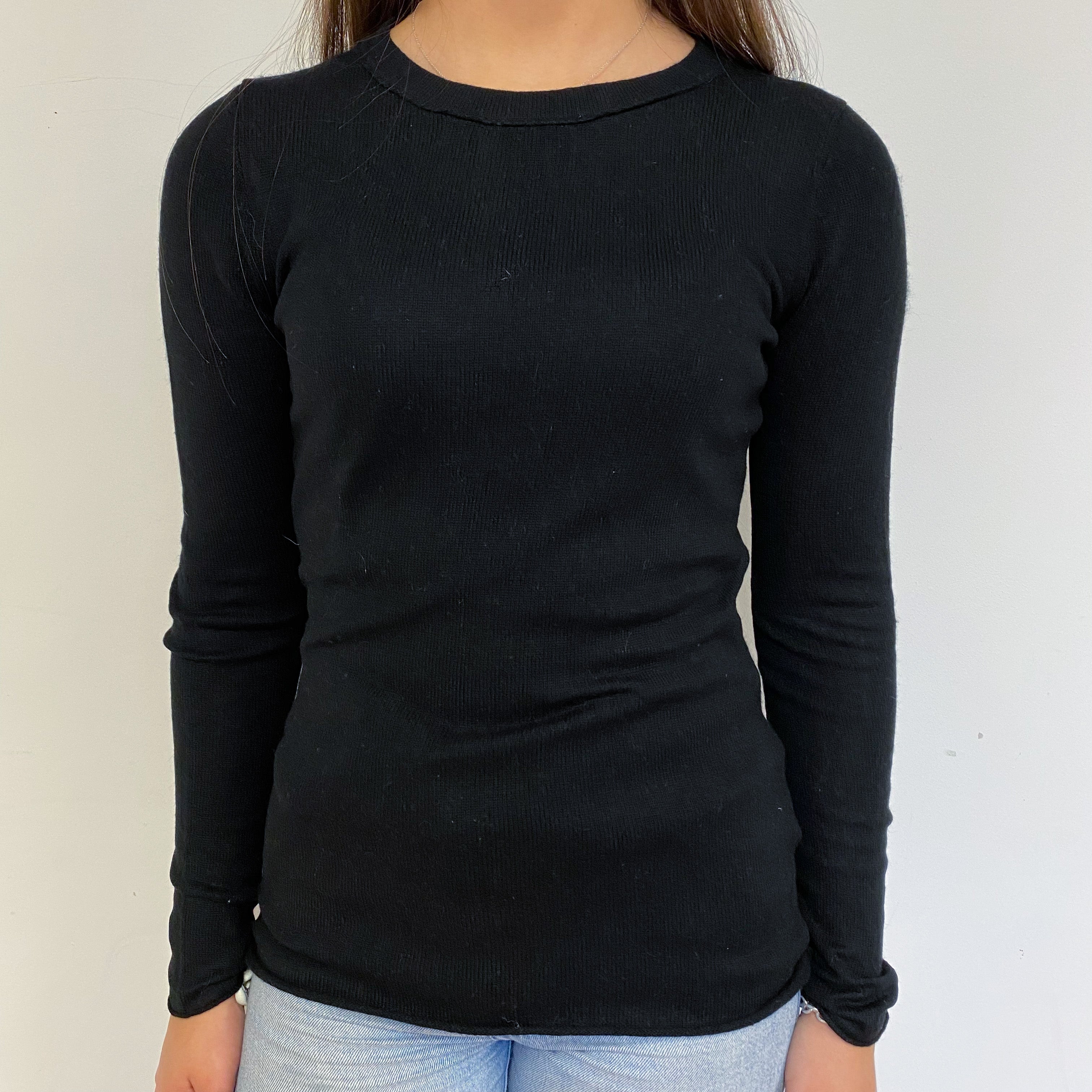 Classic Black Crew Neck Jumper Extra Small