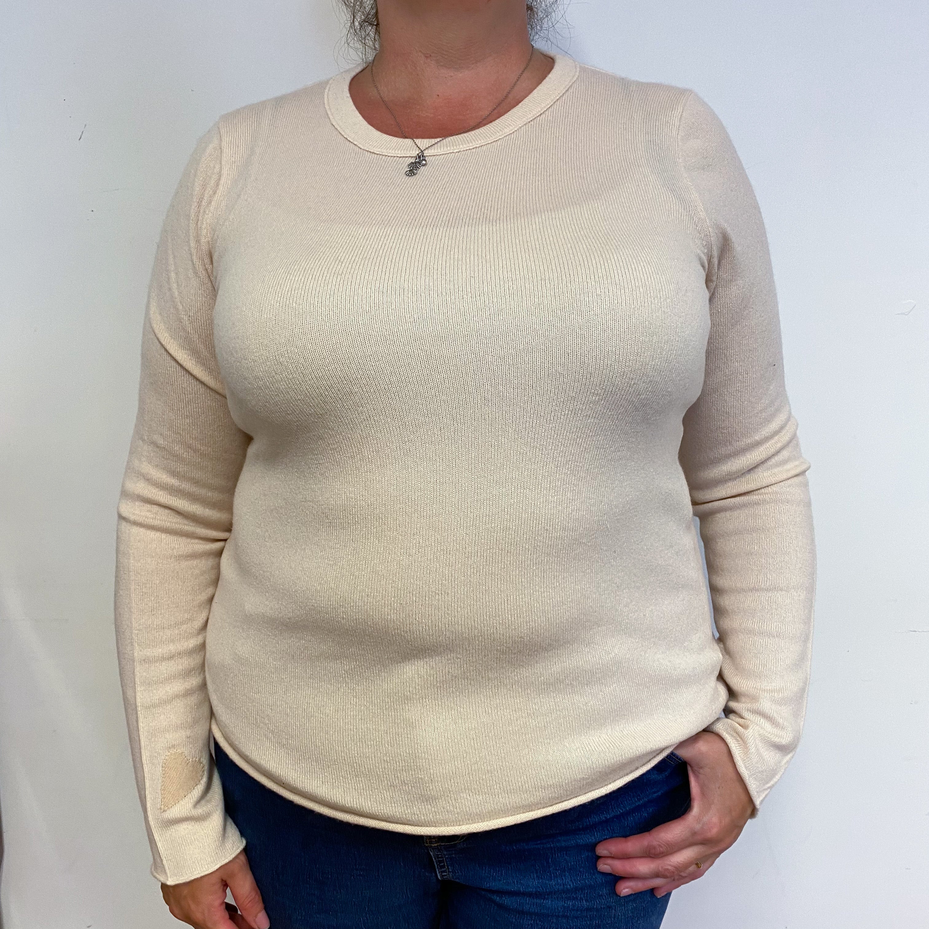 Palest Peach Crew Neck Jumper Extra Large