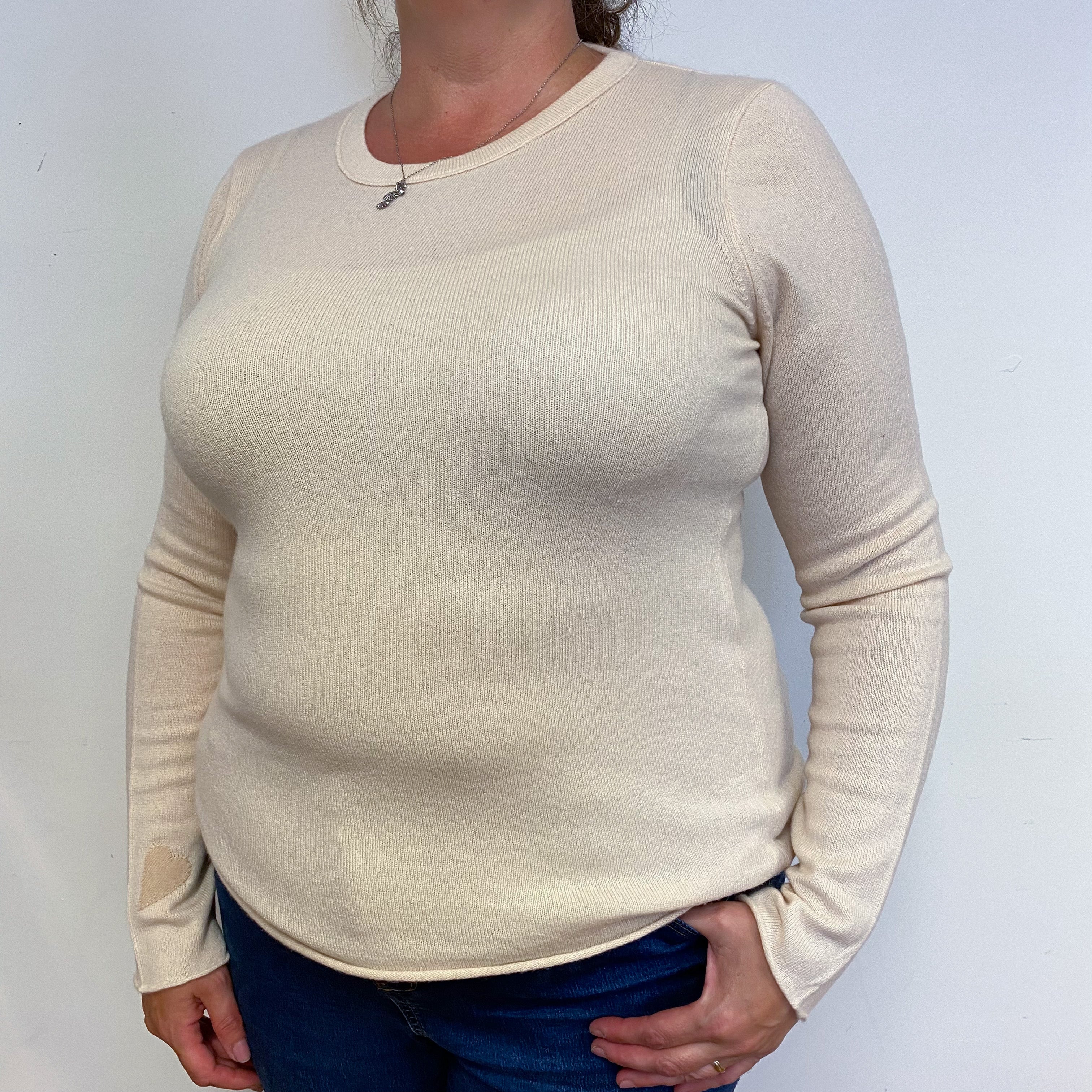 Palest Peach Crew Neck Jumper Extra Large