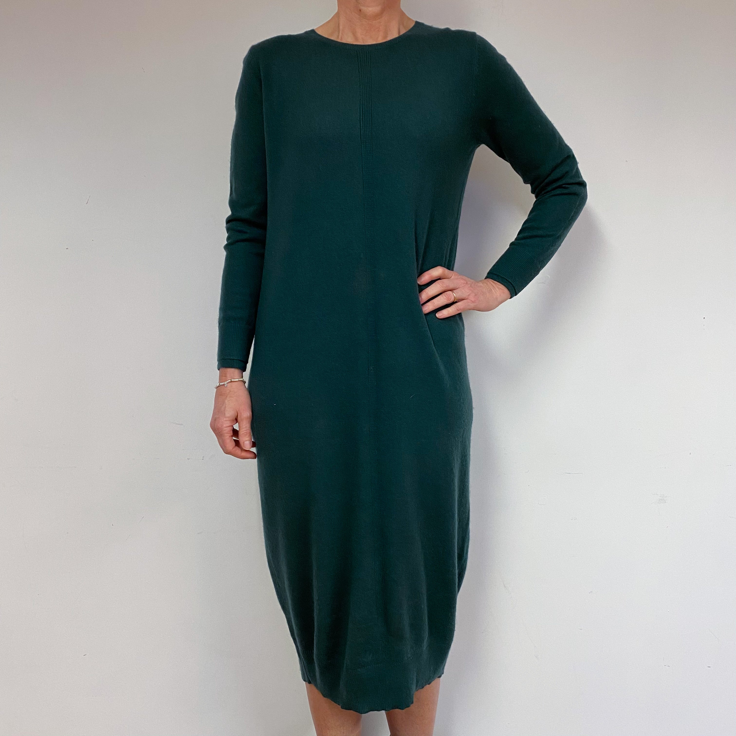 Forest Green Cashmere Dress Medium