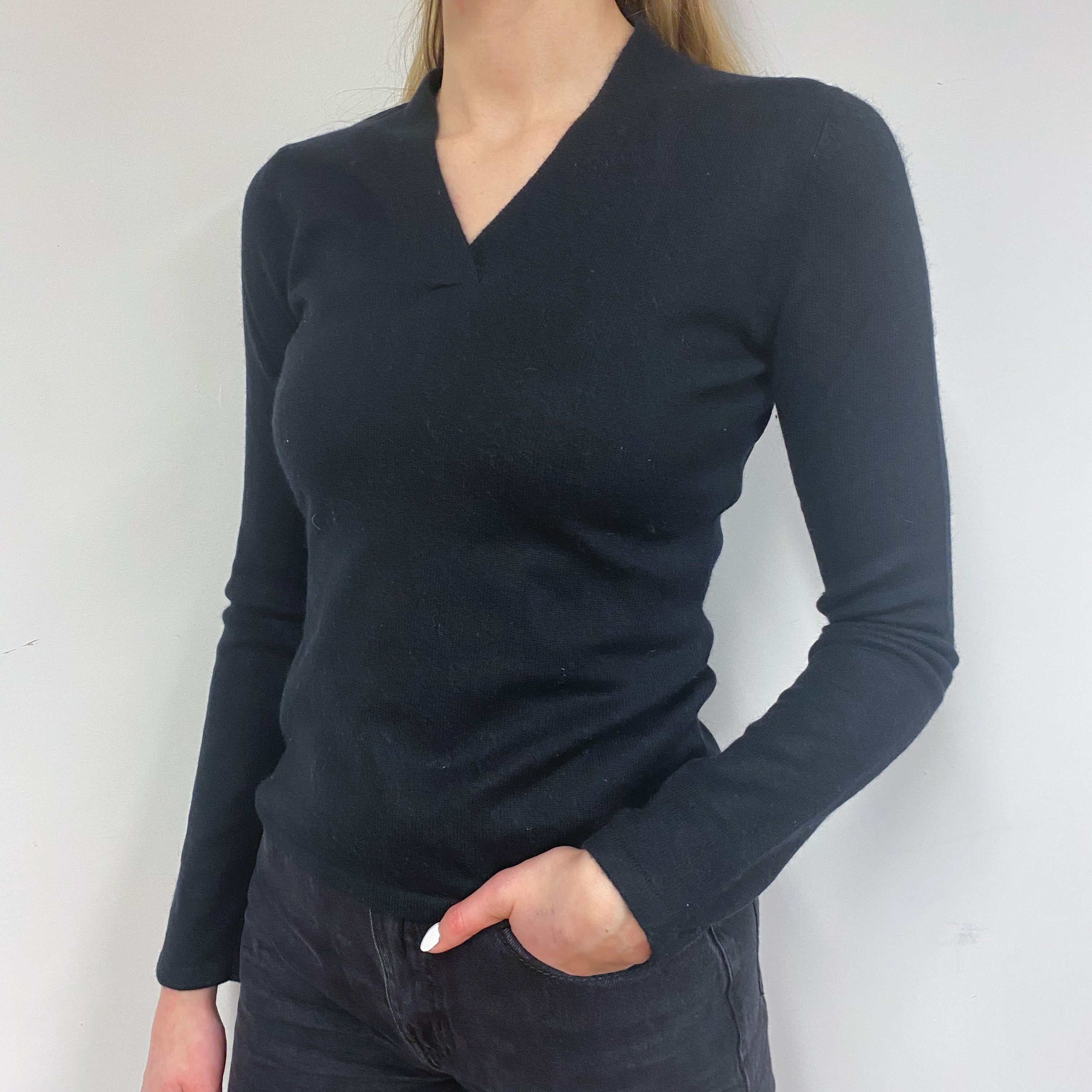 Black V Neck Jumper Small