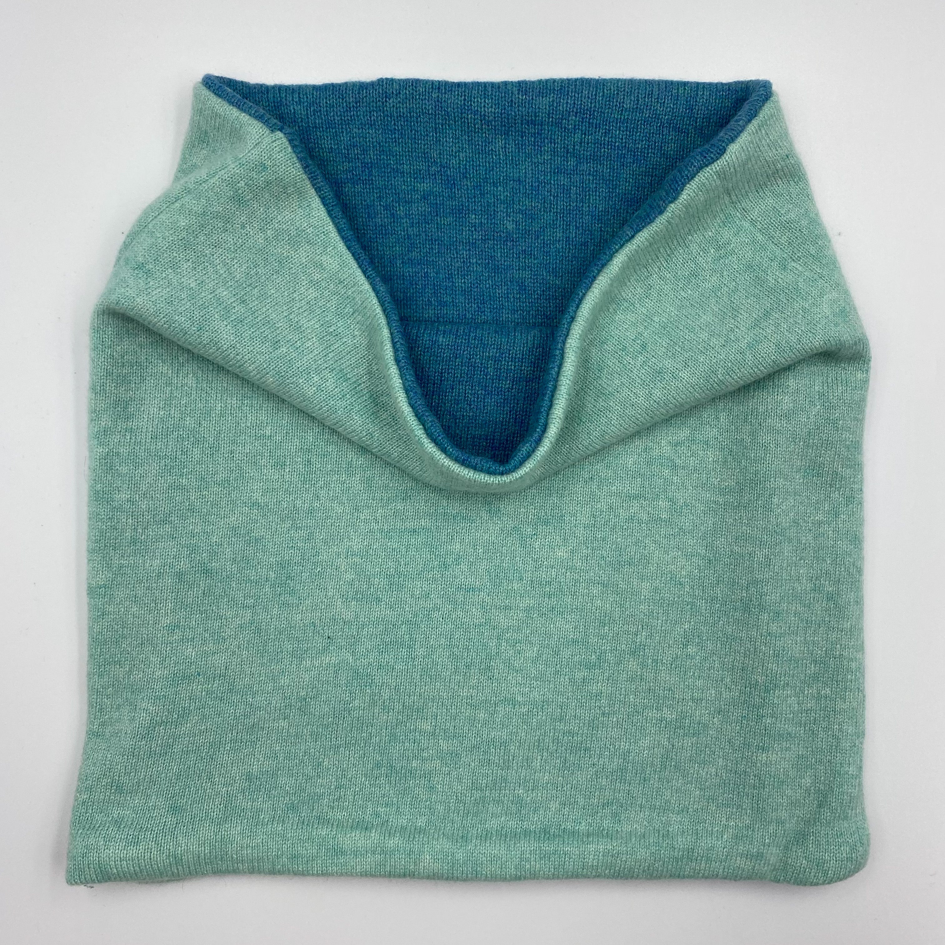 Two Tone Aqua Luxury Double Layered Snood
