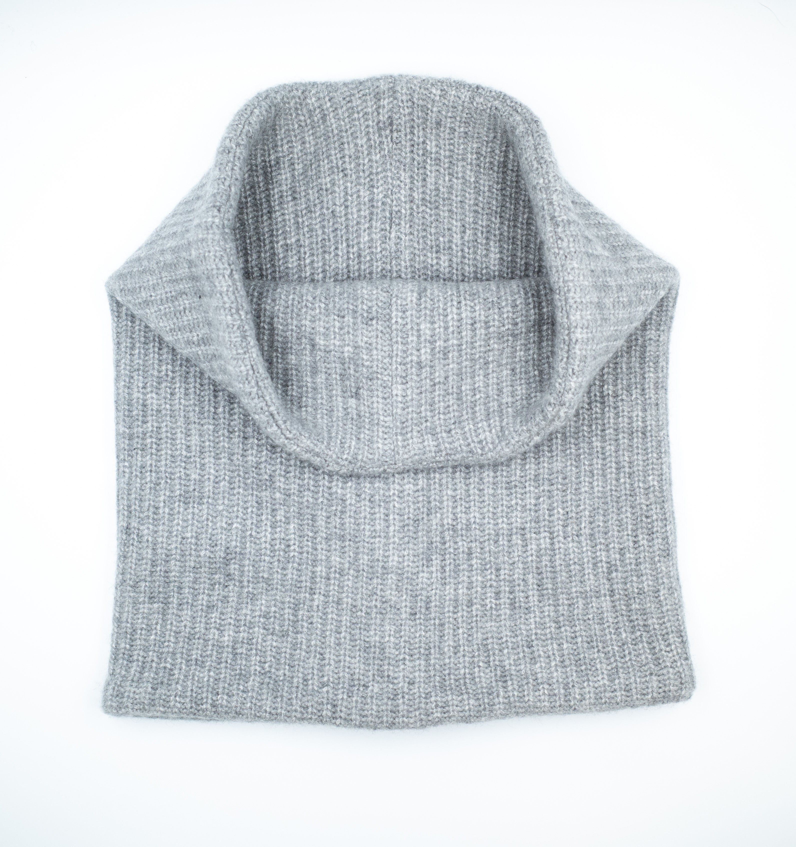 Men’s Grey Chunky Knit Luxury Double Layered Snood