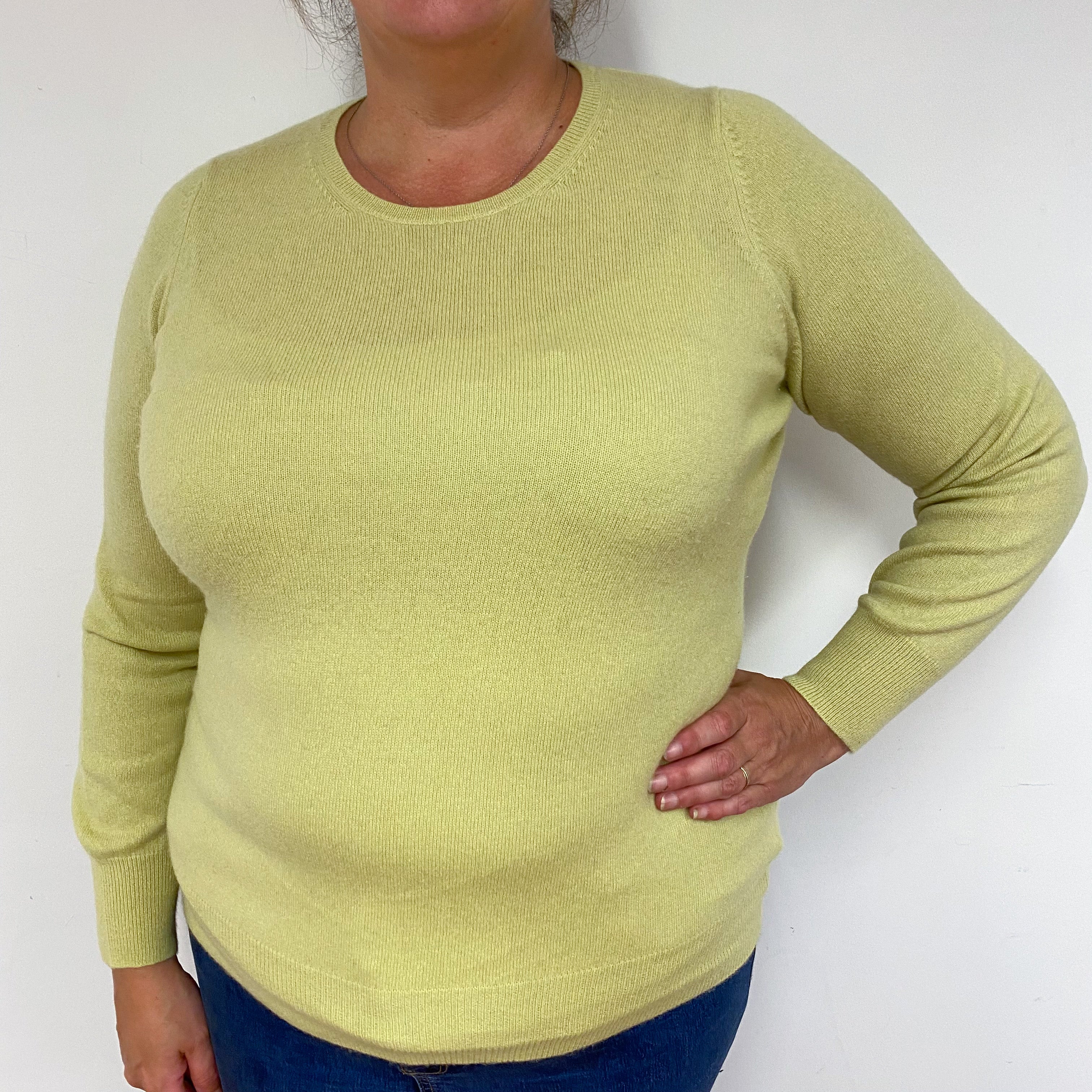 Pistachio Green Crew Neck Jumper Extra Large