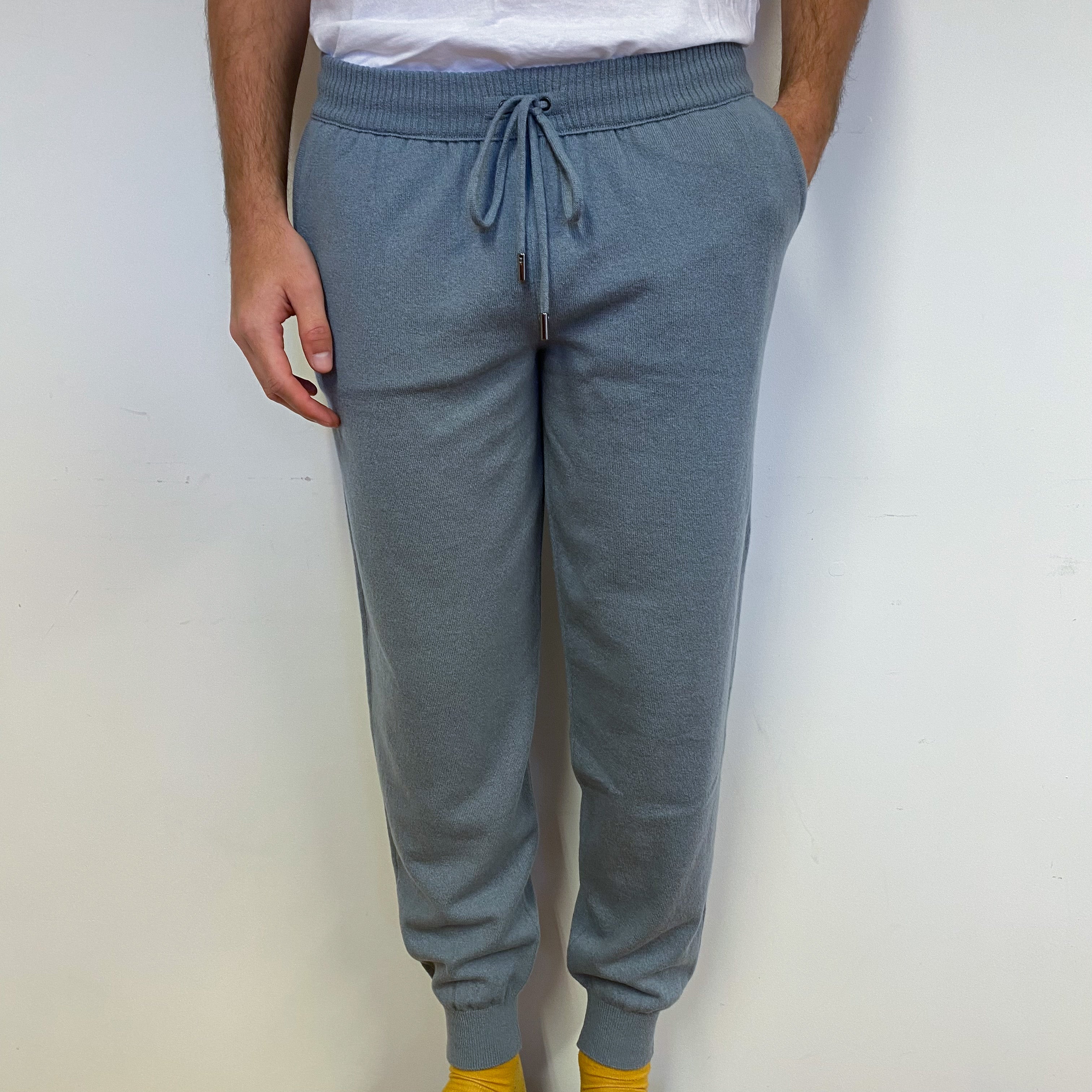 Men’s Luxury Brand New Scottish Dove Grey Lounge Pants Small