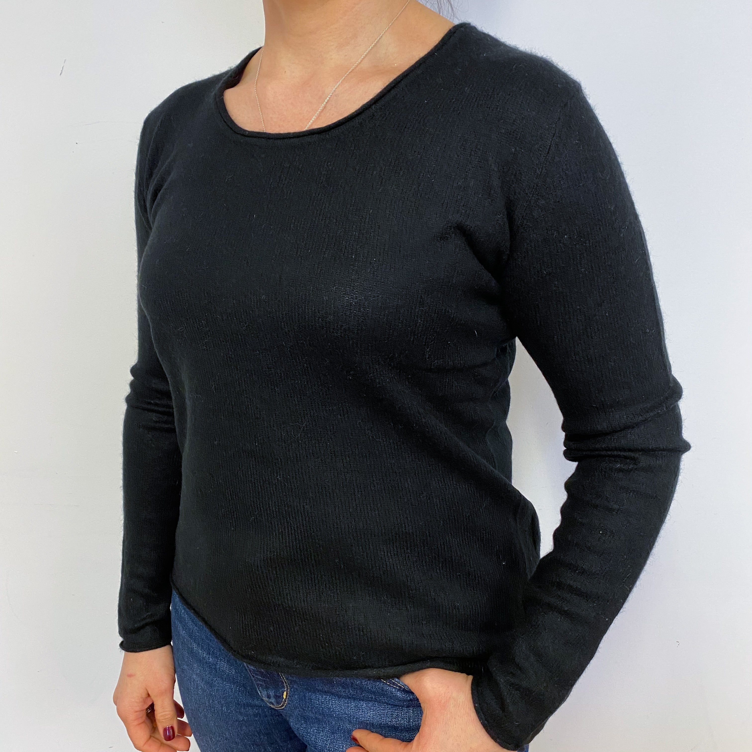 Black Crew Neck Jumper Large