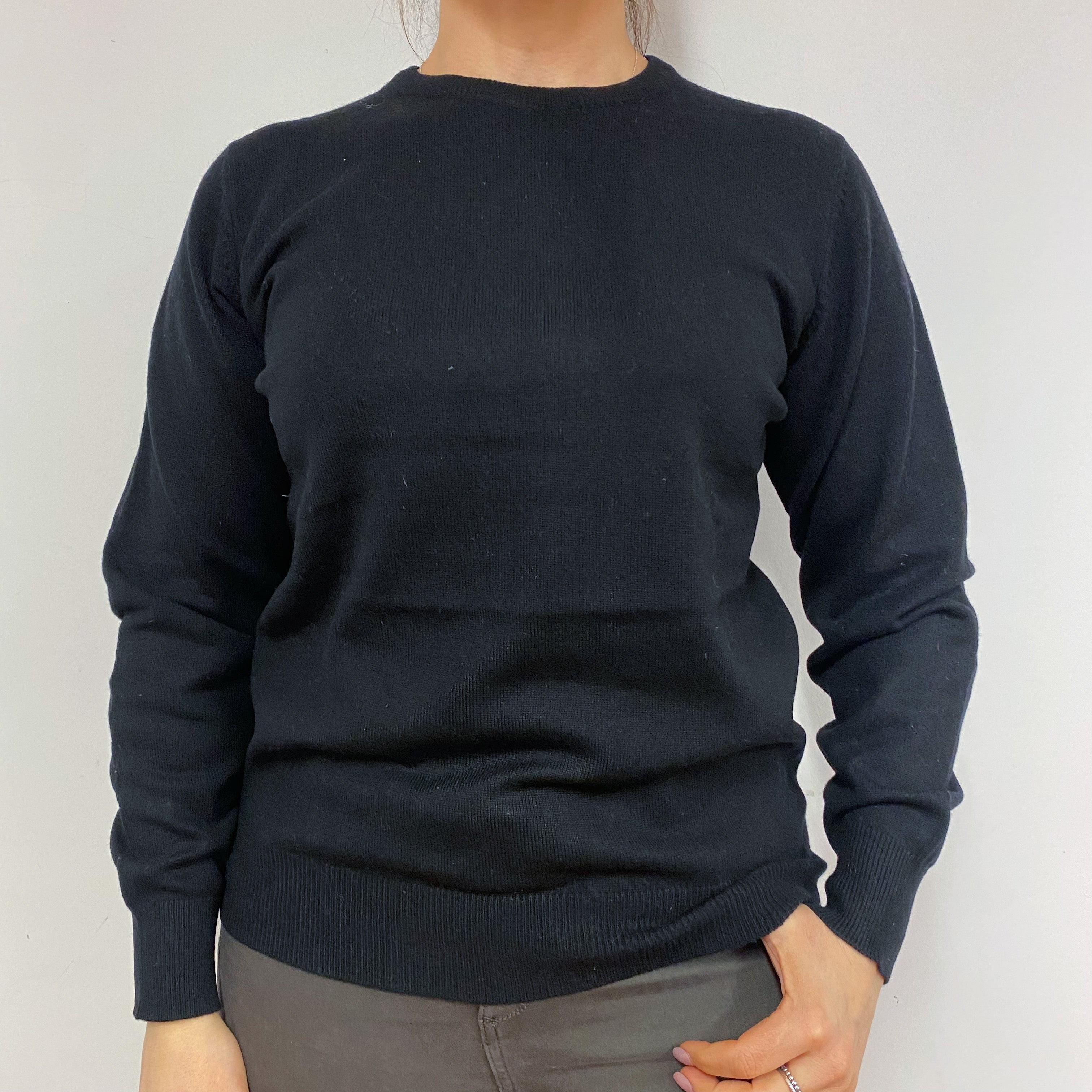 Black Crew Neck Jumper Large