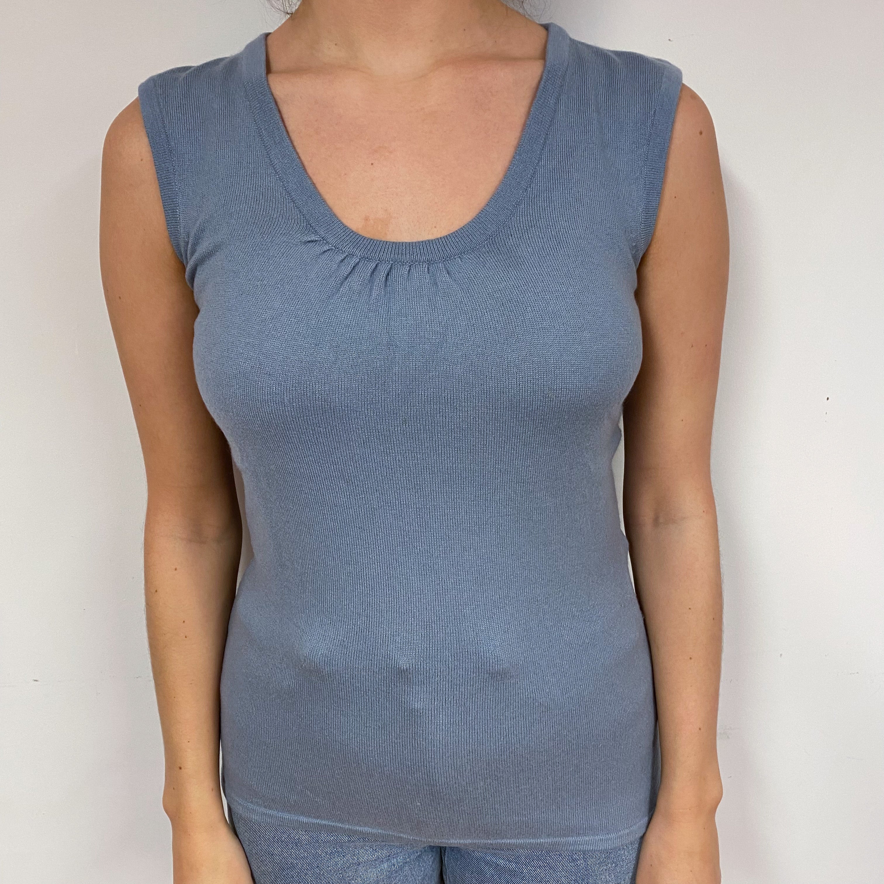 Slate Blue Cashmere Tank Top Small