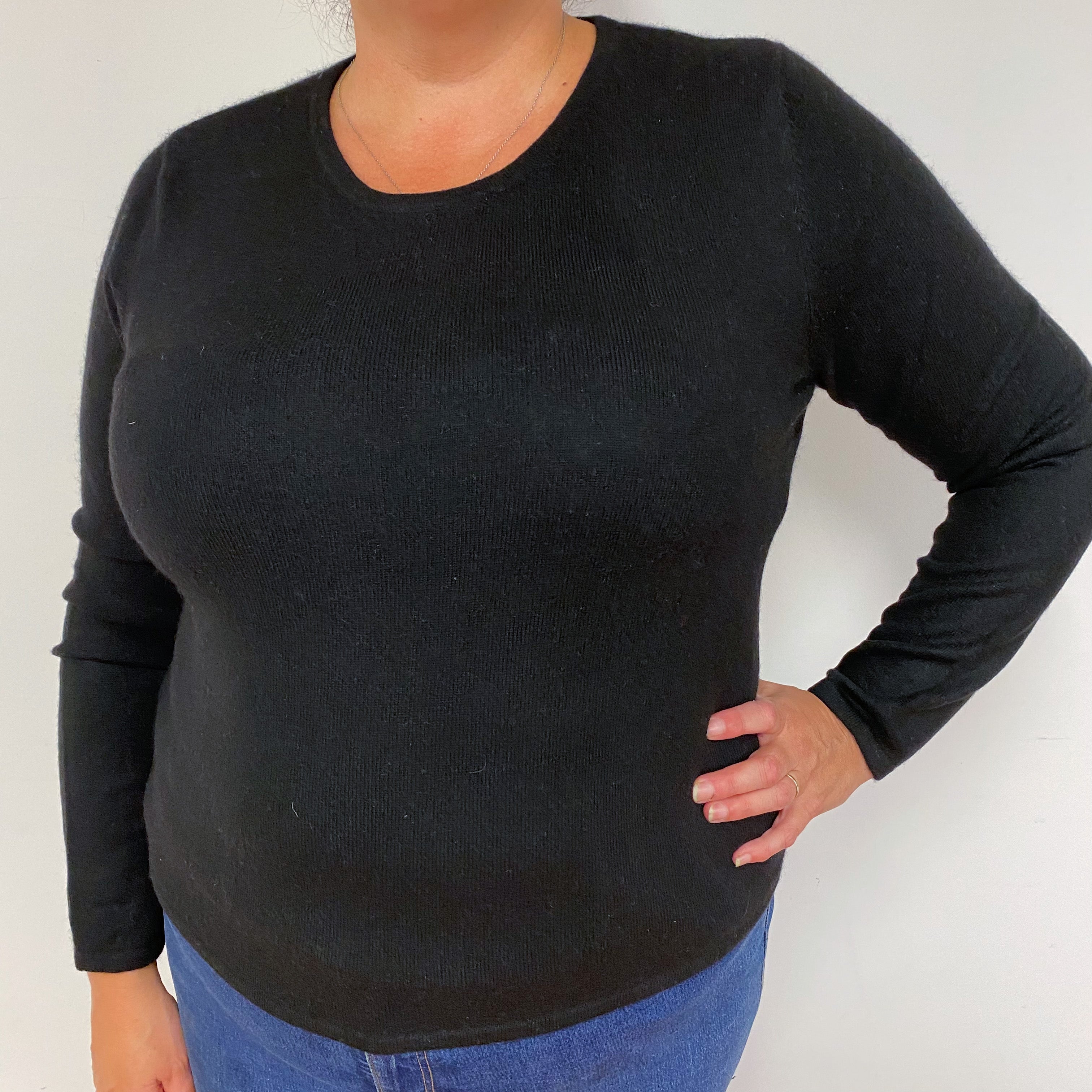 Black Crew Neck Jumper Extra Large