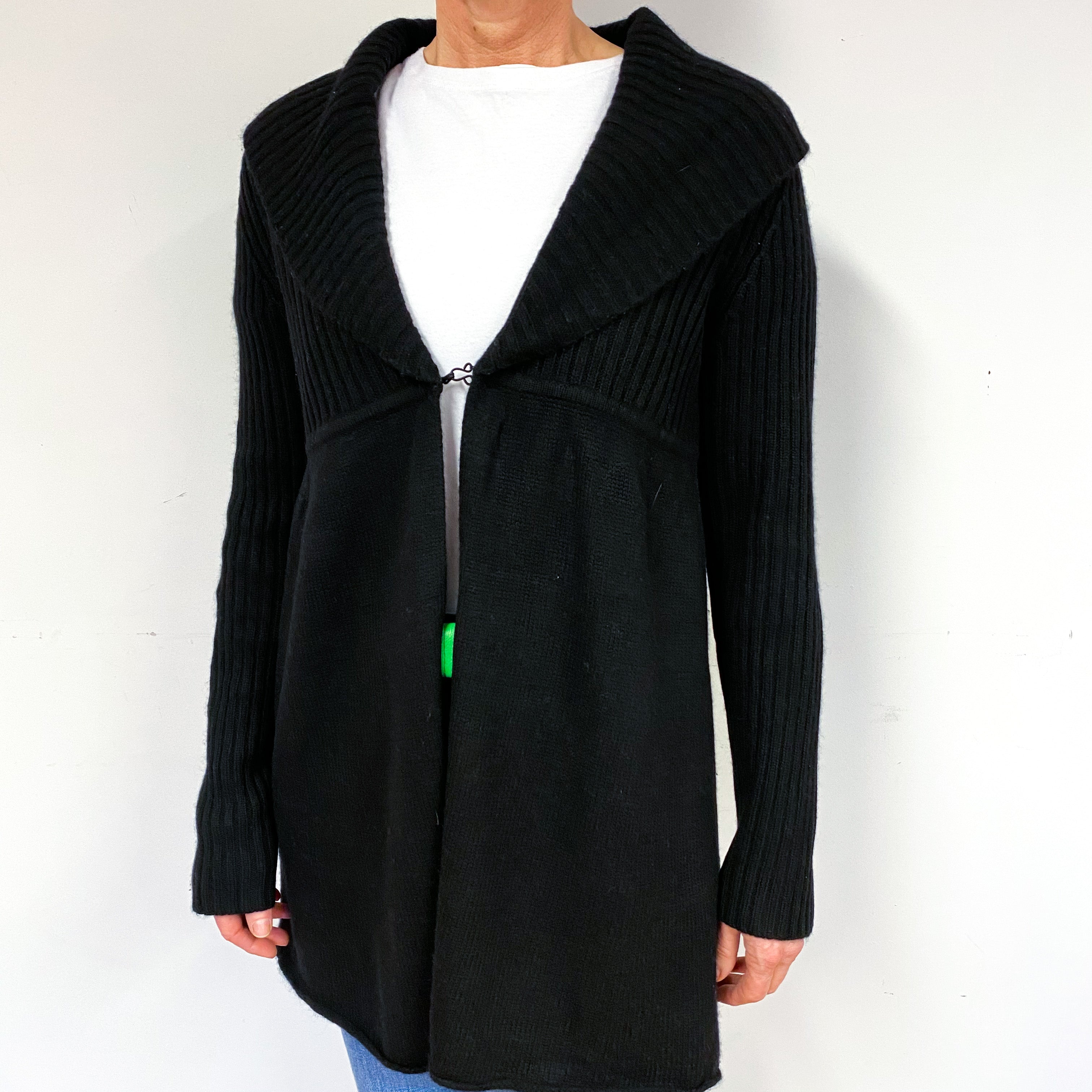 Black Cashmere Cardigan Medium