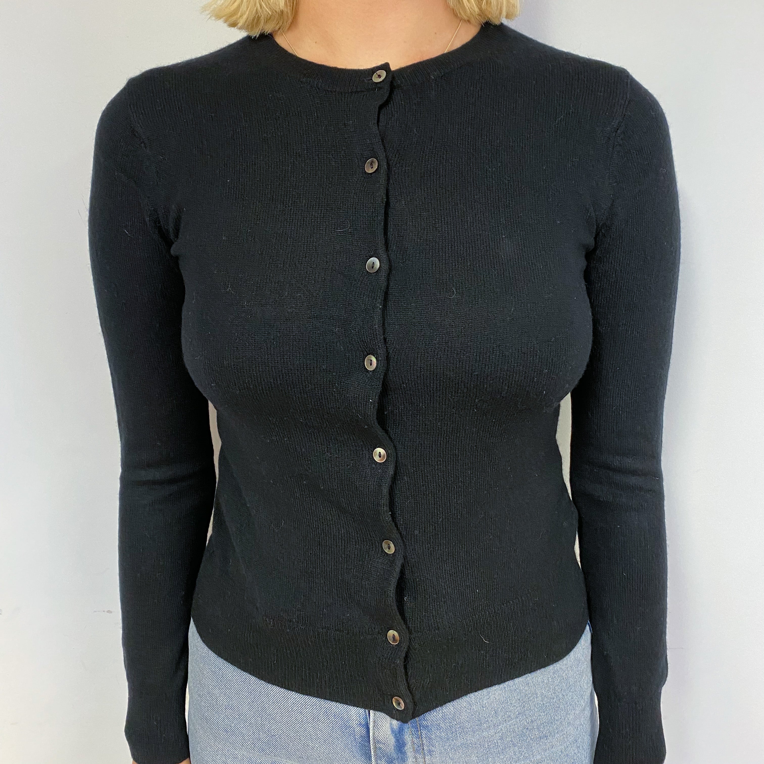 Black Cashmere Cardigan Small