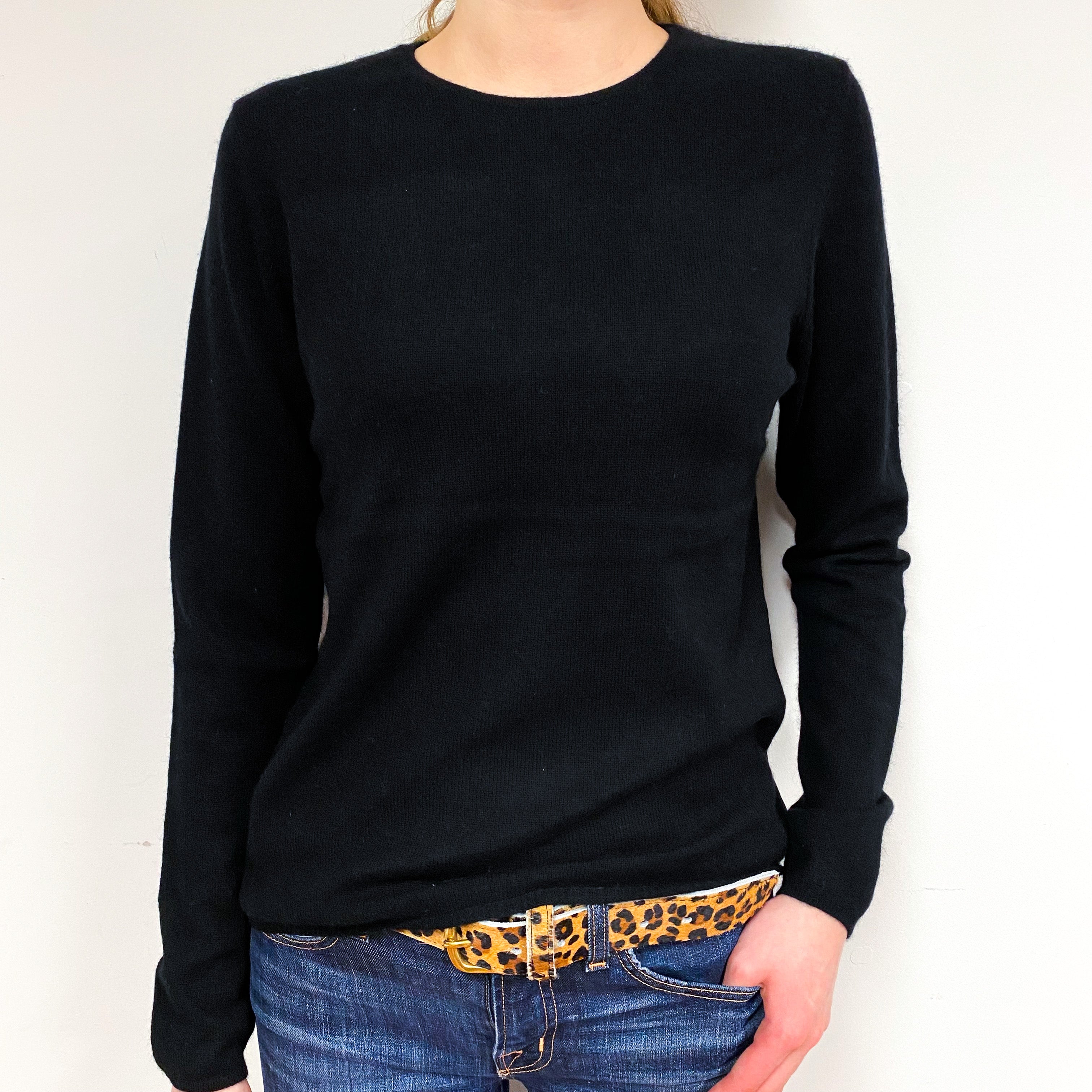 Black Cashmere Crew Neck Jumper Extra Small