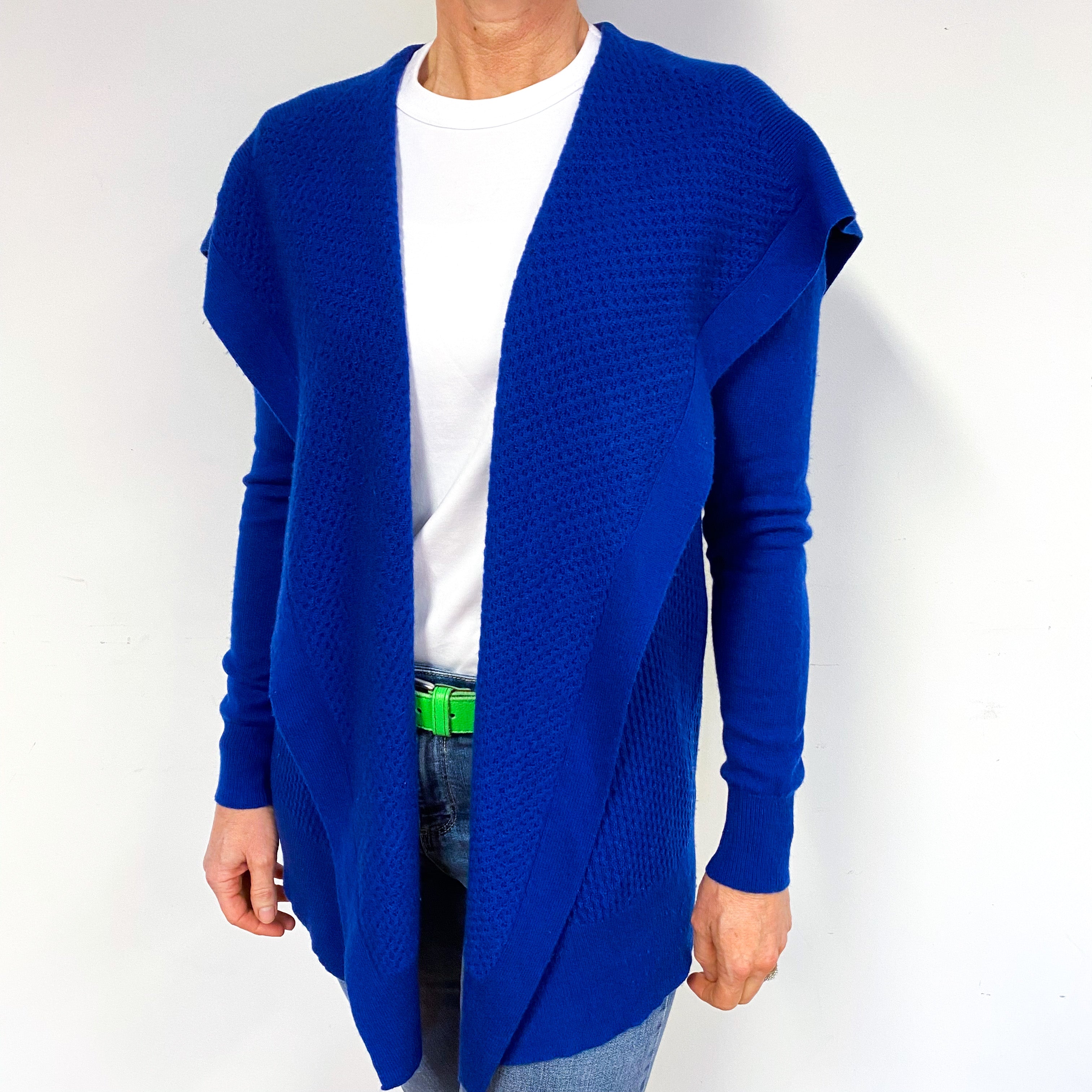 Theory Admiral Blue Cashmere Edge to Edge Cardigan Medium